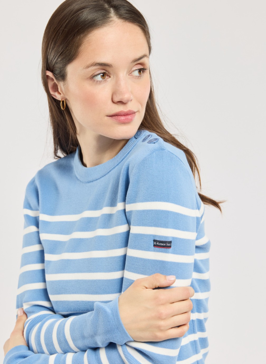Pulls Pull 41797 dusty pink/milk femme bleu Armor Lux Pulls Pull 41797 dusty pink/milk femme bleu Bleu chiné