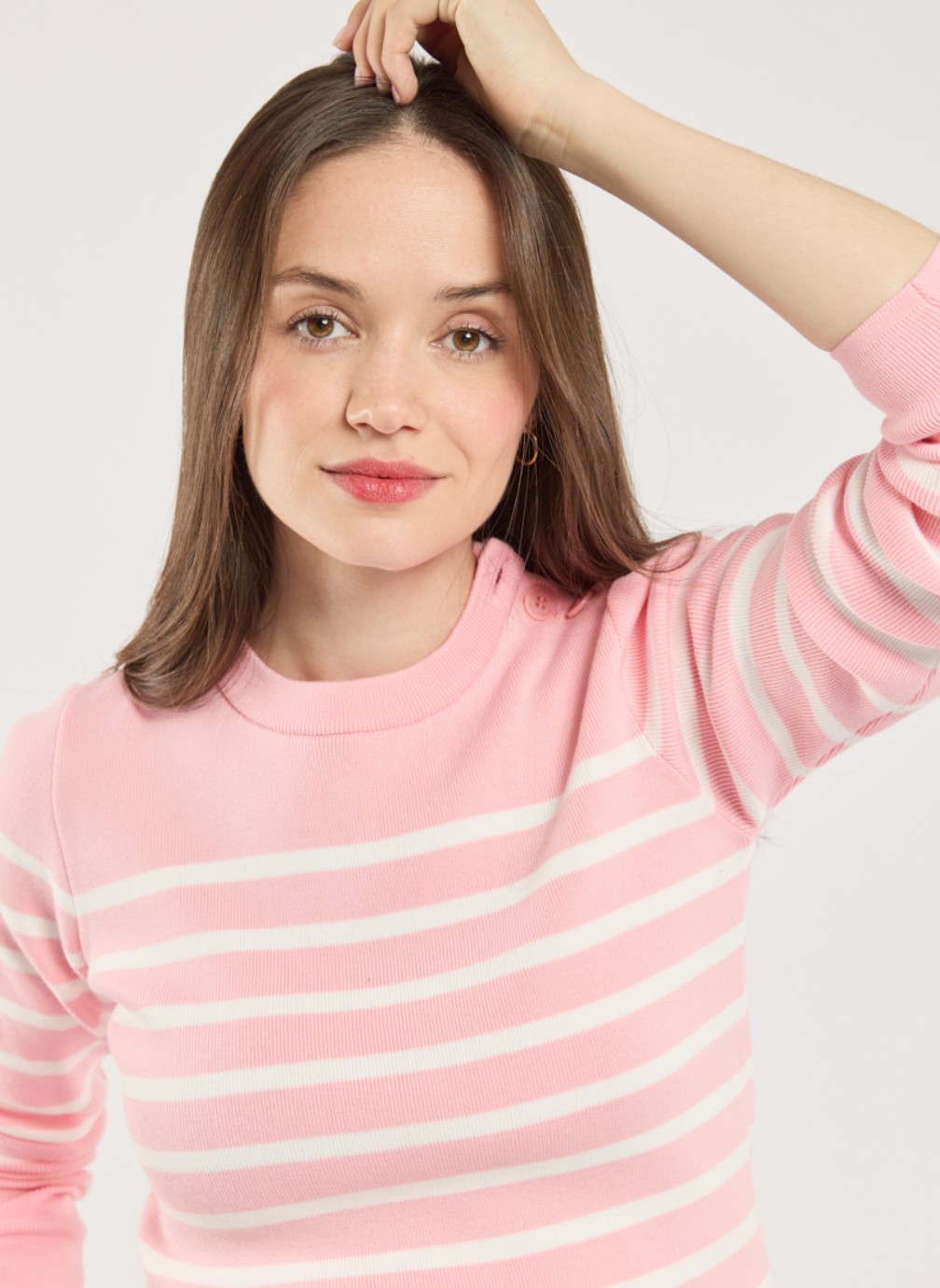 Pulls Pull 41797 dusty pink/milk femme rose Armor Lux Pulls Pull 41797 dusty pink/milk femme rose Rose saumon