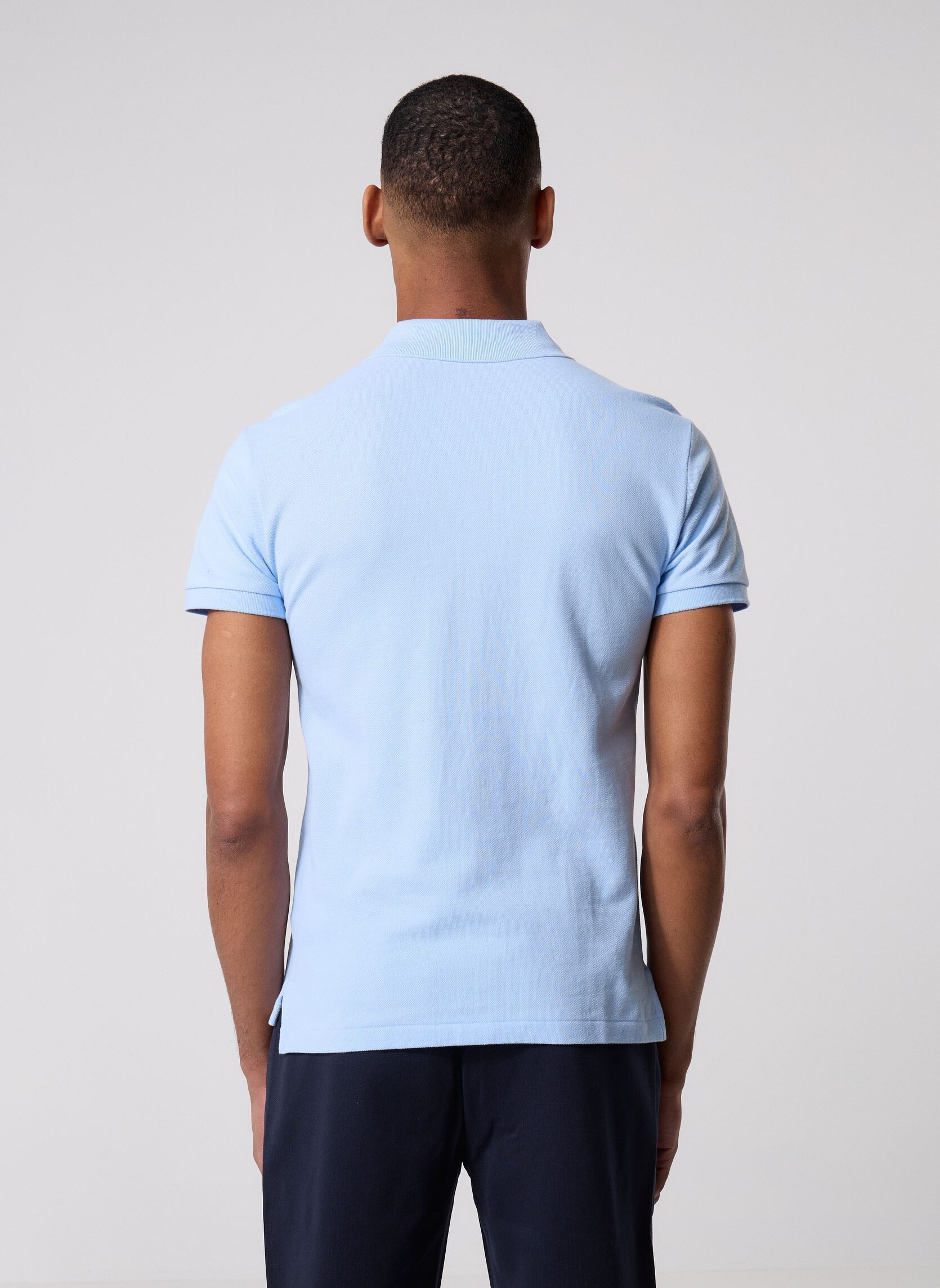 Polos manches courtes Polo cintré en coton piqué 710795080 homme bleu Polo Ralph Lauren Polos manches courtes Polo cintré en coton piqué 710795080 homme bleu OFFICE BLUE