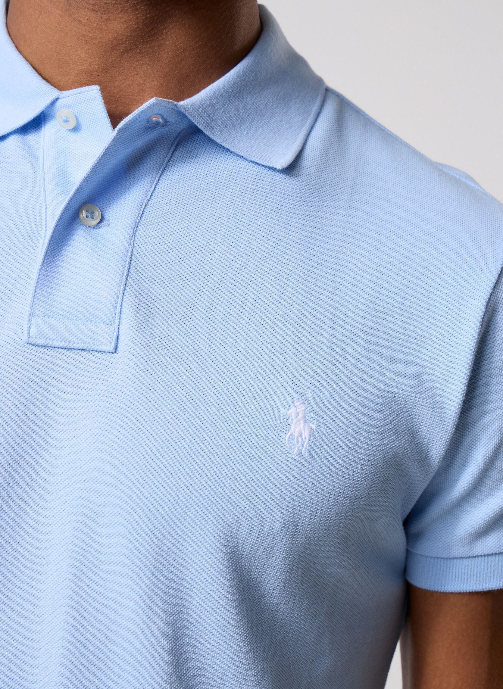 Polos manches courtes Polo cintré en coton piqué 710795080 homme bleu Polo Ralph Lauren Polos manches courtes Polo cintré en coton piqué 710795080 homme bleu OFFICE BLUE