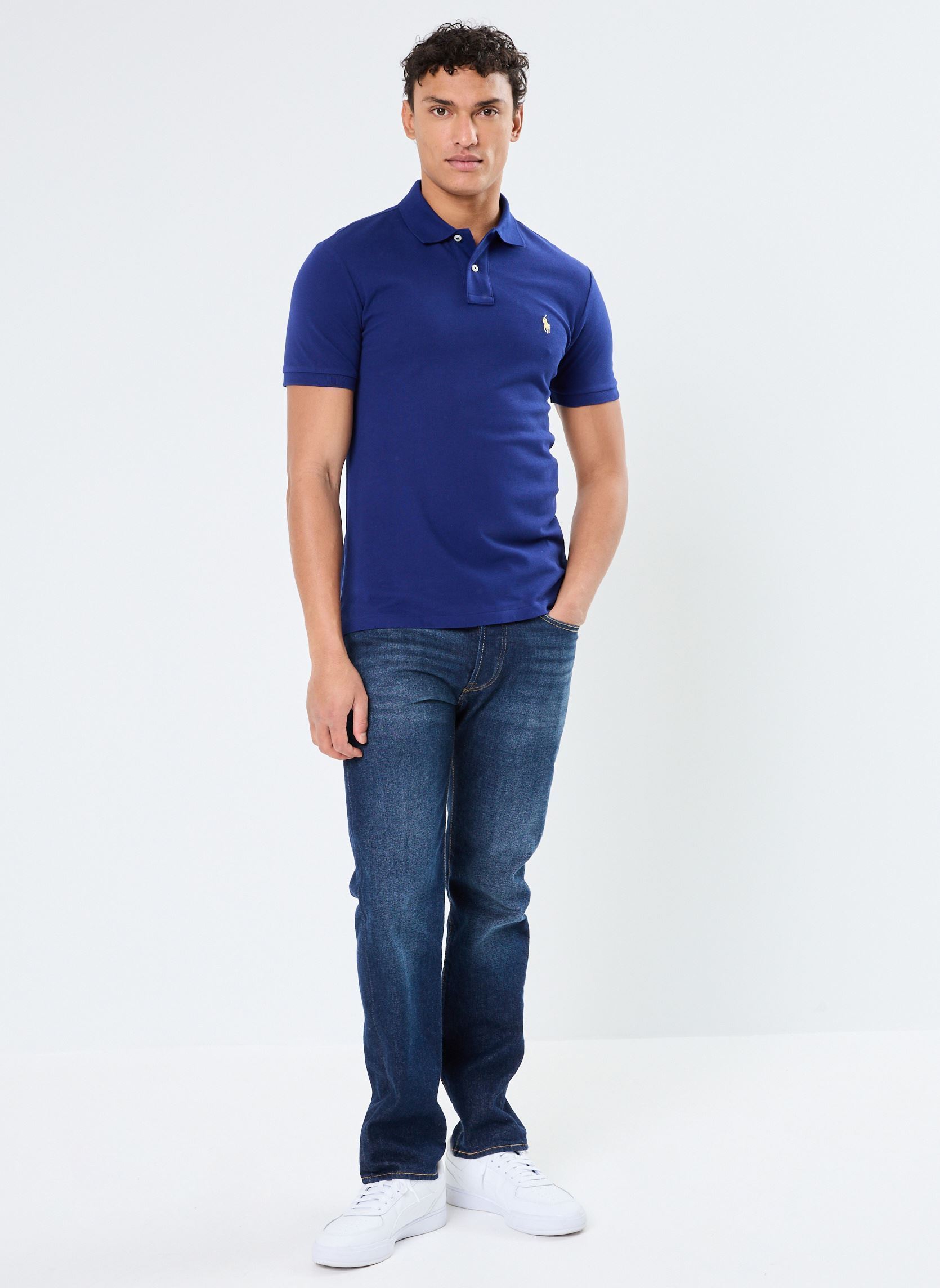 Polos de manga corta Polo cintré en coton piqué 710795080 hombre azul Polo Ralph Lauren Polos de manga corta Polo cintré en coton piqué 710795080 hombre azul FALL ROYAL/C1229