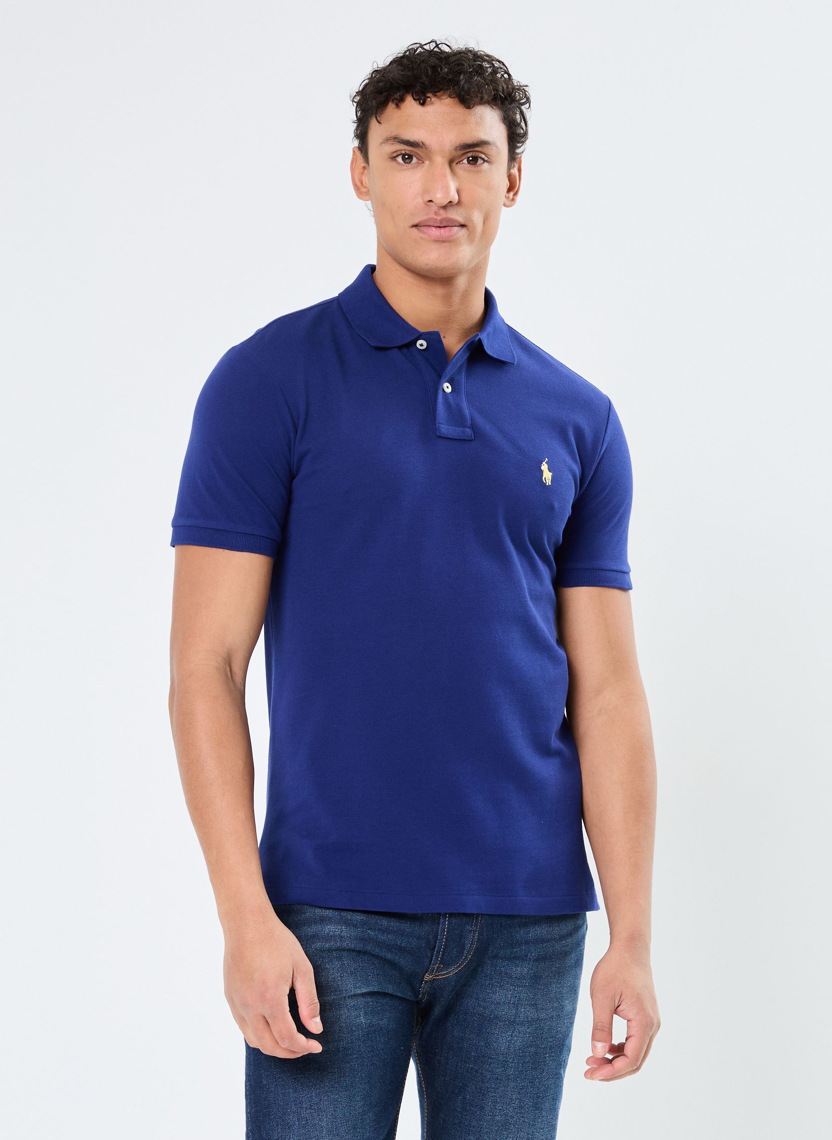 Vêtements Polo Ralph Lauren Polo cintré en coton piqué 710795080 pour Homme