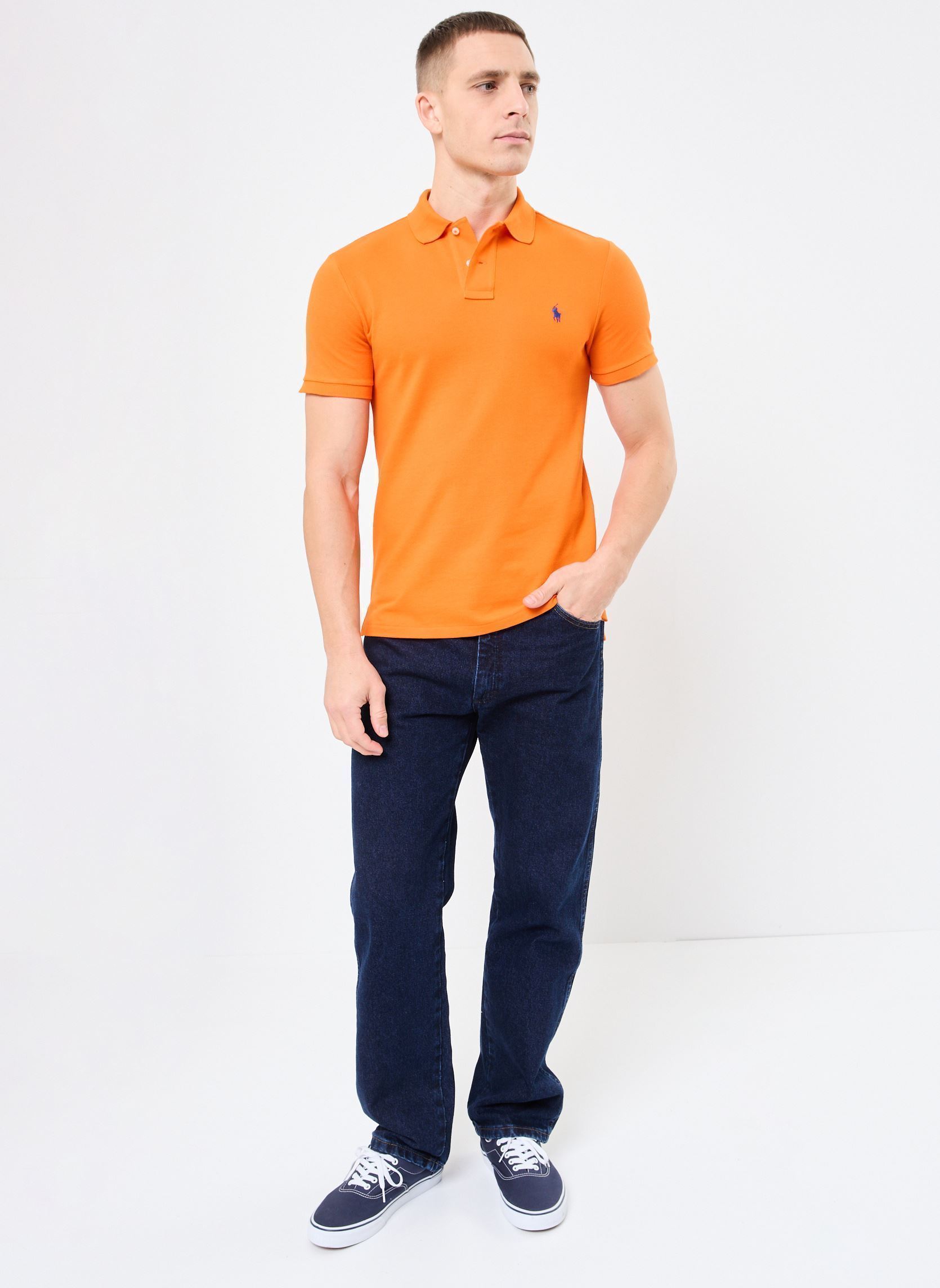 Kurzarm-Poloshirts Polo cintré en coton piqué 710795080 herren orange Polo Ralph Lauren Kurzarm-Poloshirts Polo cintré en coton piqué 710795080 herren orange SAILING ORANGE/C7318