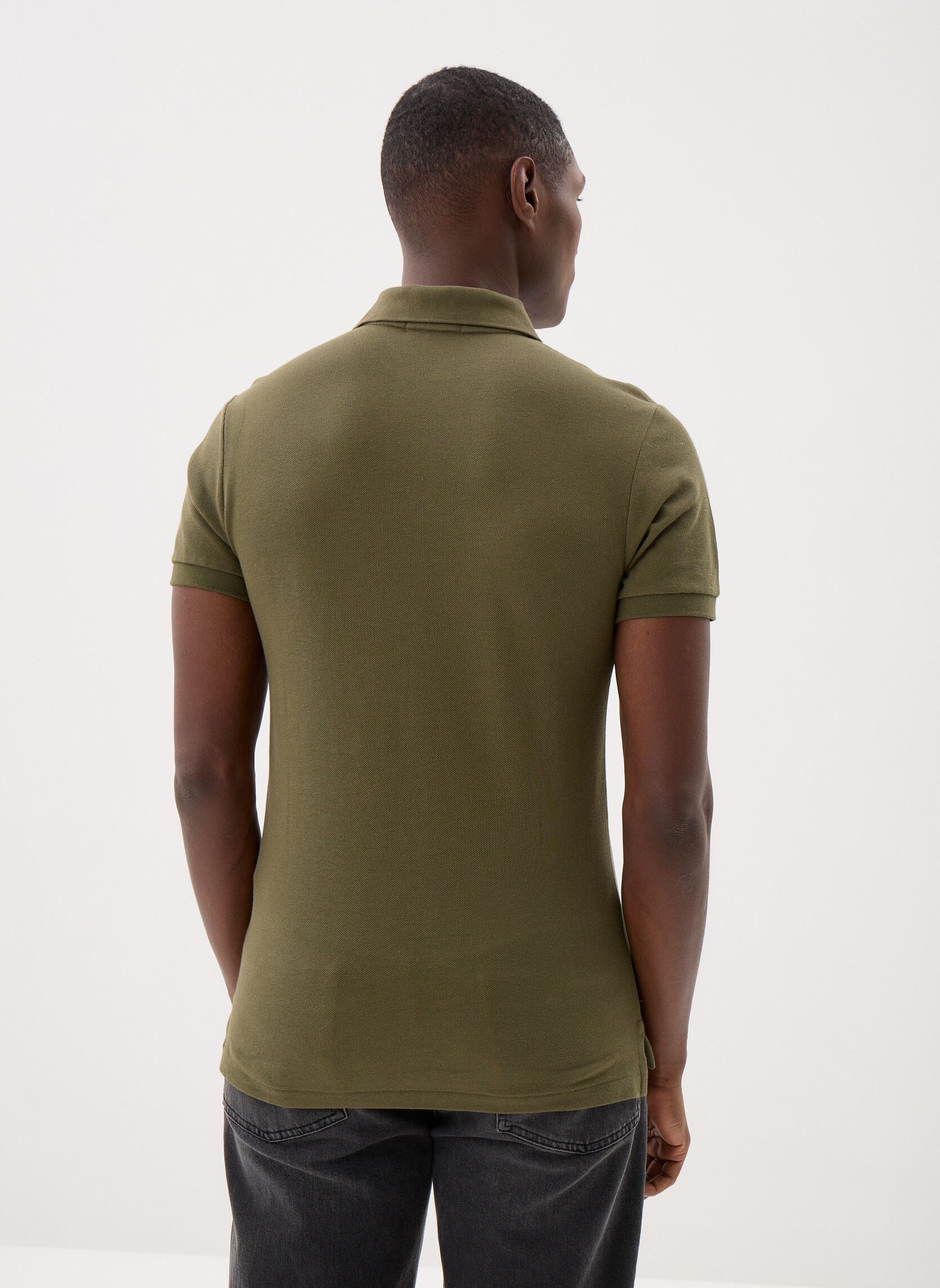 Polos manches courtes Polo cintré en coton piqué 710795080 homme vert Polo Ralph Lauren Polos manches courtes Polo cintré en coton piqué 710795080 homme vert CANOPY OLIVE/C2226