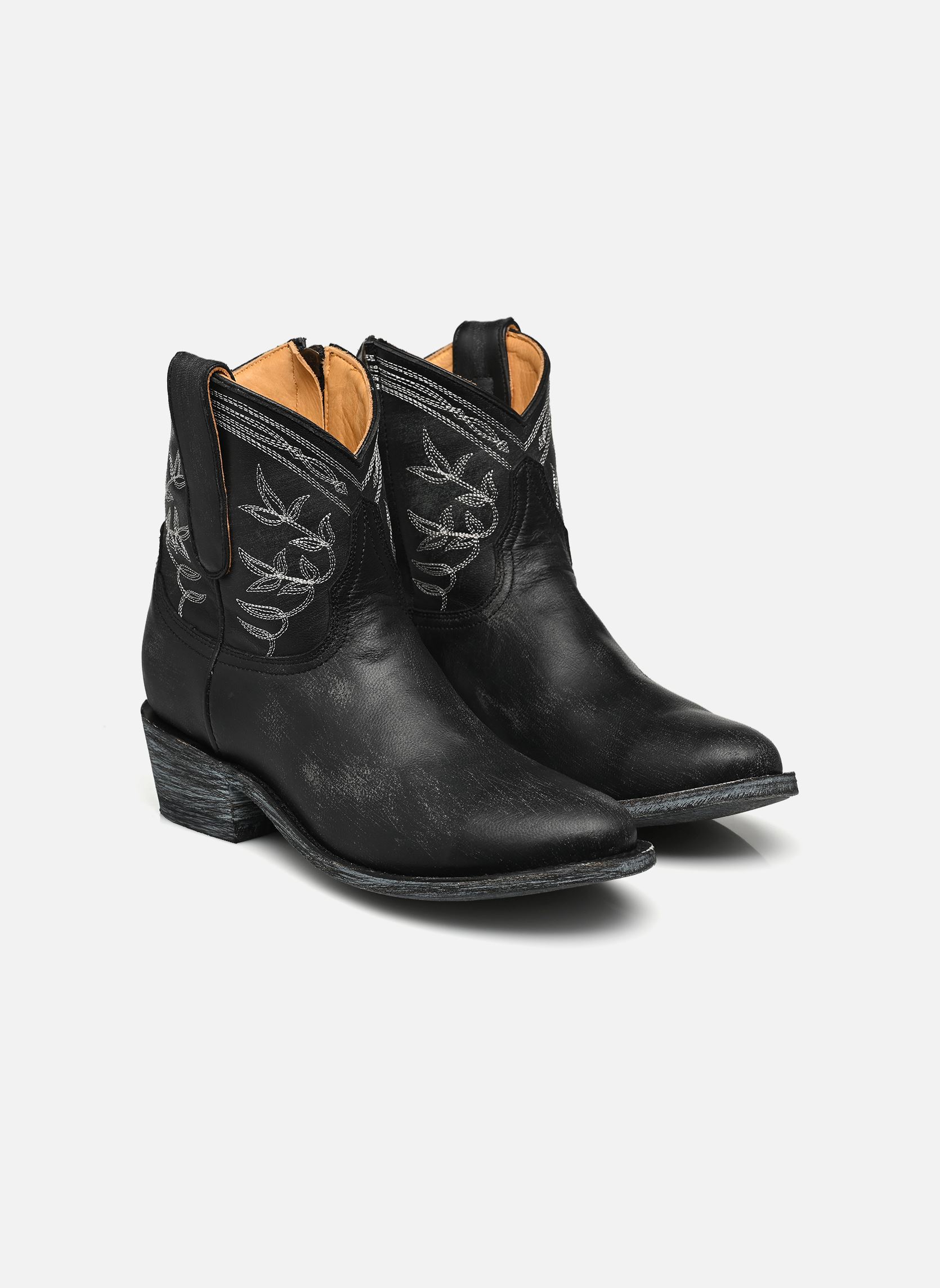 Botines tipo vaquero Polo 17 mujer negro Mexicana Botines tipo vaquero Polo 17 mujer negro BRUSH OFF BLACK