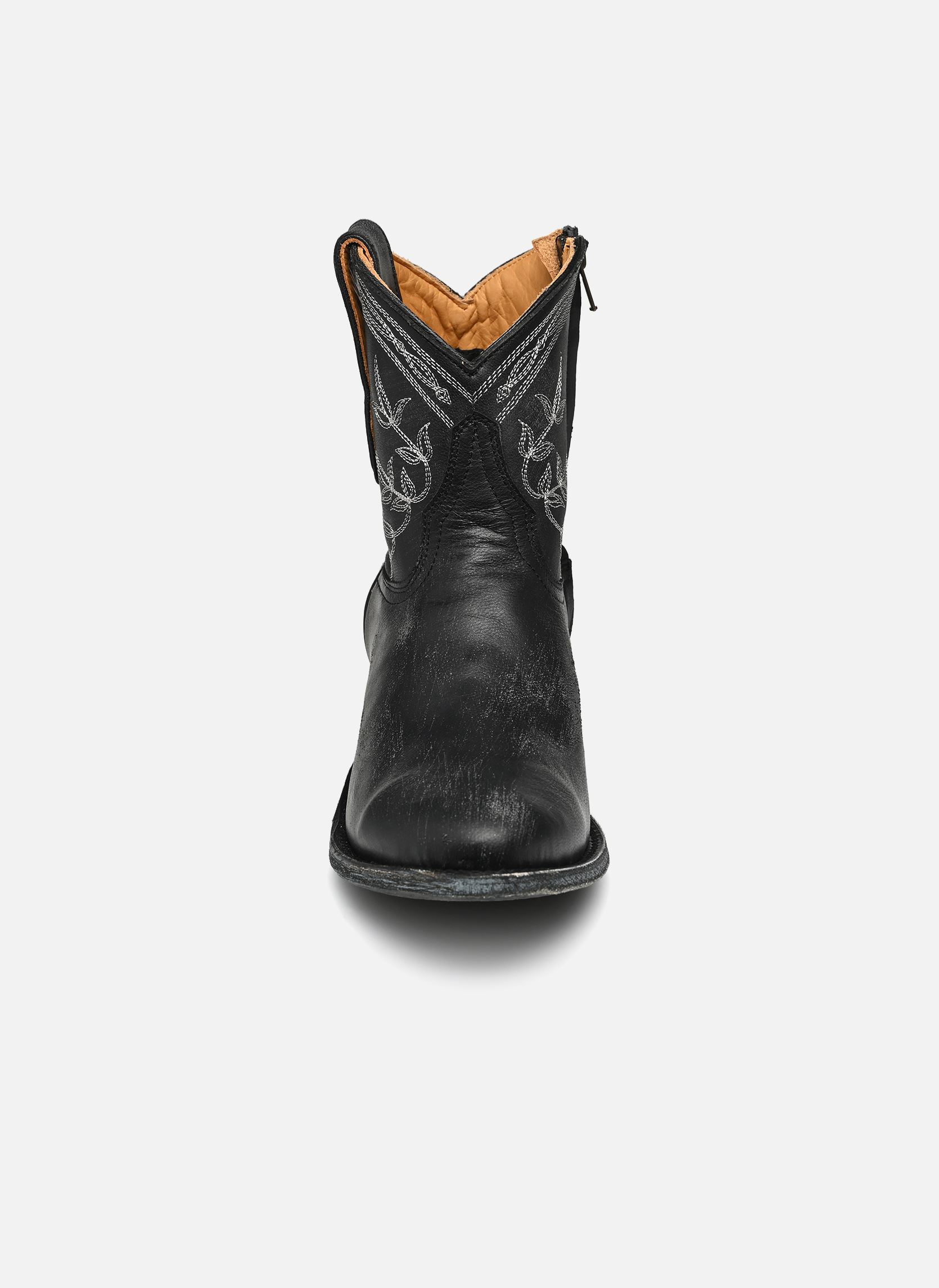 Botines tipo vaquero Polo 17 mujer negro Mexicana Botines tipo vaquero Polo 17 mujer negro BRUSH OFF BLACK