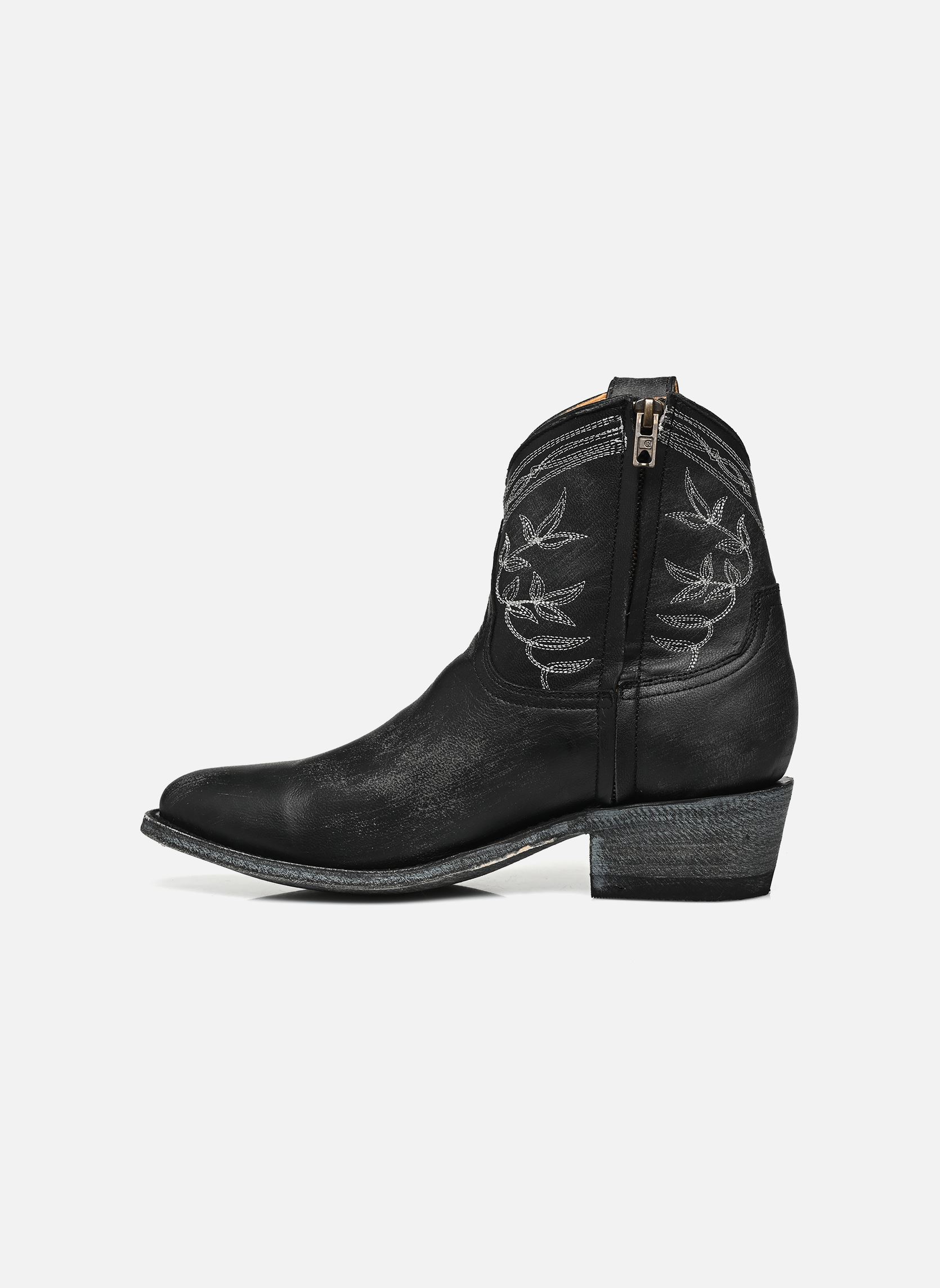 Botines tipo vaquero Polo 17 mujer negro Mexicana Botines tipo vaquero Polo 17 mujer negro BRUSH OFF BLACK