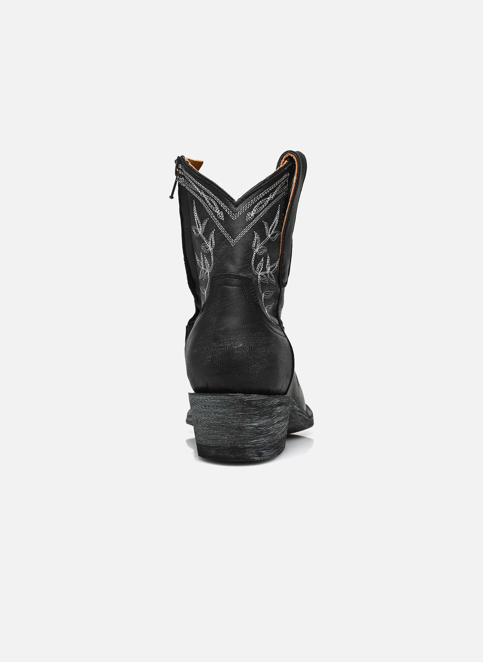Botines tipo vaquero Polo 17 mujer negro Mexicana Botines tipo vaquero Polo 17 mujer negro BRUSH OFF BLACK