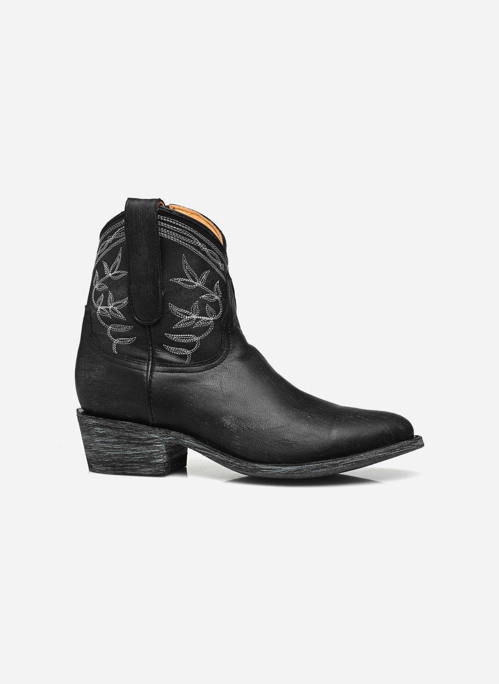 Botines tipo vaquero Polo 17 mujer negro Mexicana Botines tipo vaquero Polo 17 mujer negro BRUSH OFF BLACK