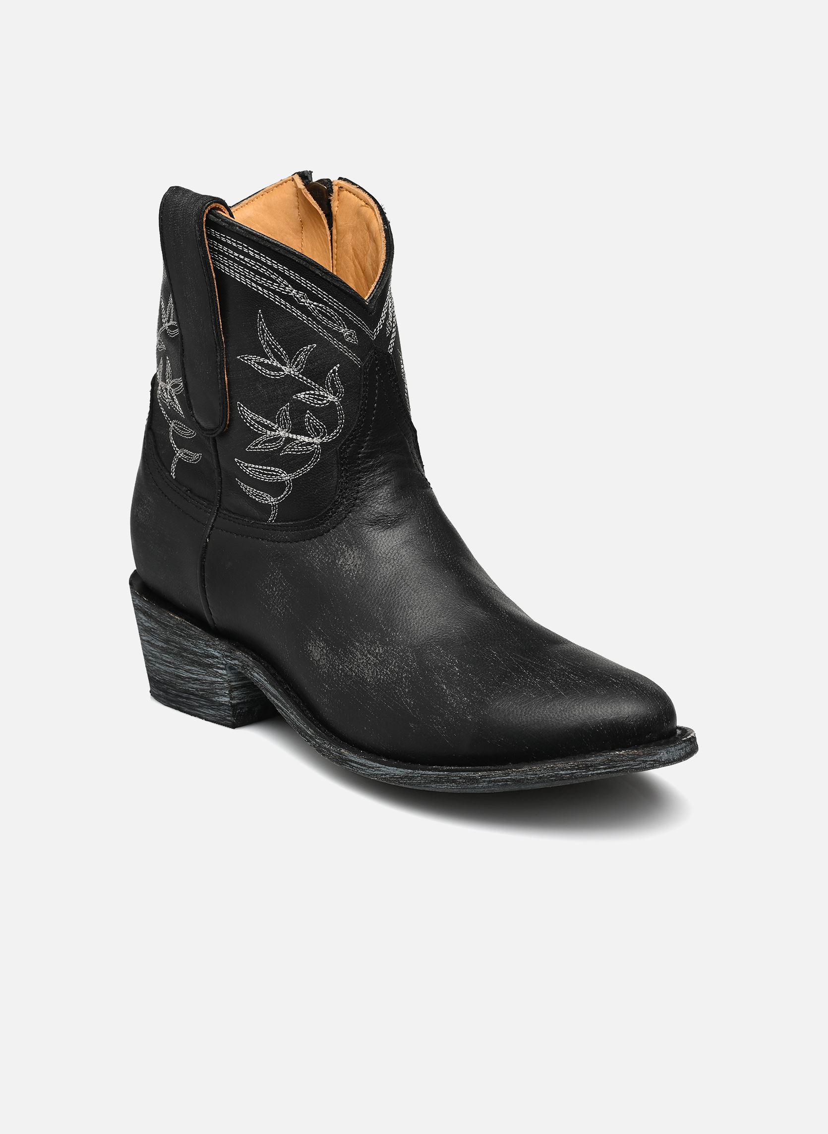Botines tipo vaquero Polo 17 mujer negro Mexicana Botines tipo vaquero Polo 17 mujer negro BRUSH OFF BLACK