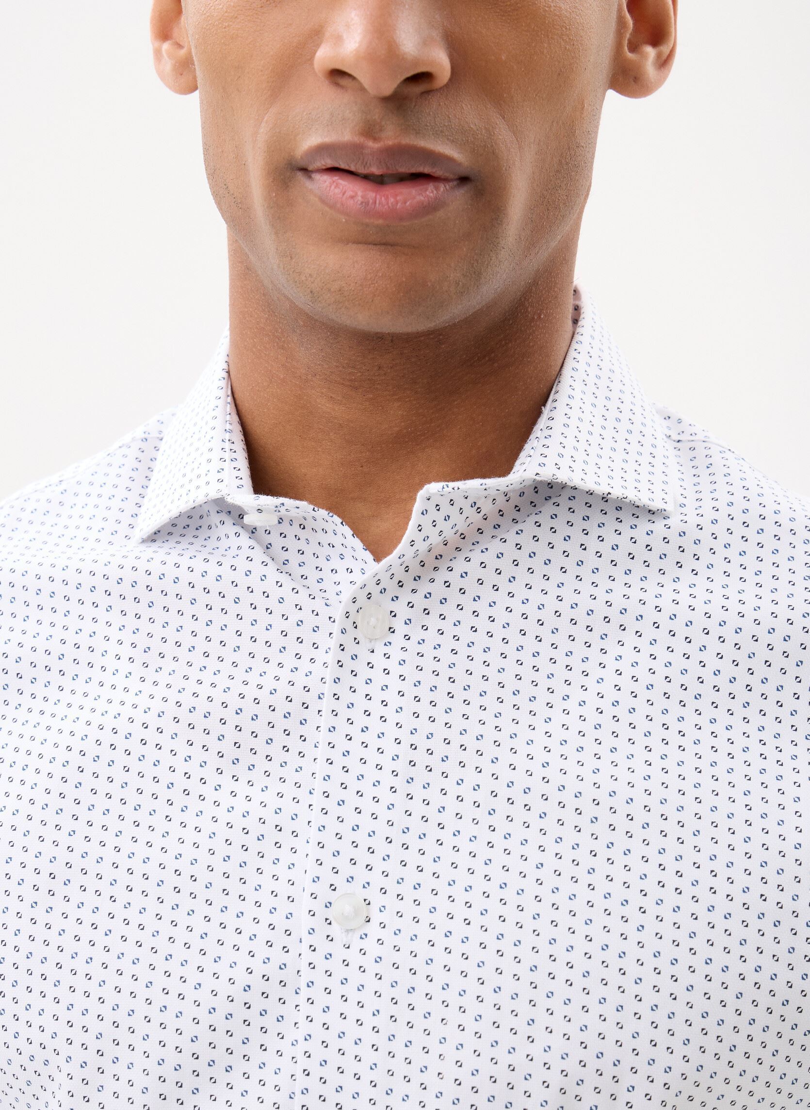 Hemden CHEMISE-IMPRIMEE herren weiß Marvin&Co Hemden CHEMISE-IMPRIMEE herren weiß MINIPOINTE-BLUE-W