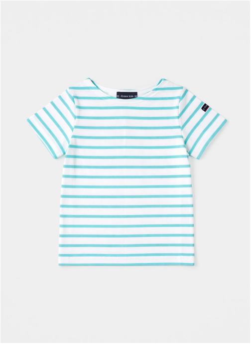 Armor Lux Tee-shirts Marinière K2956 blanc/pool blue fille bleu