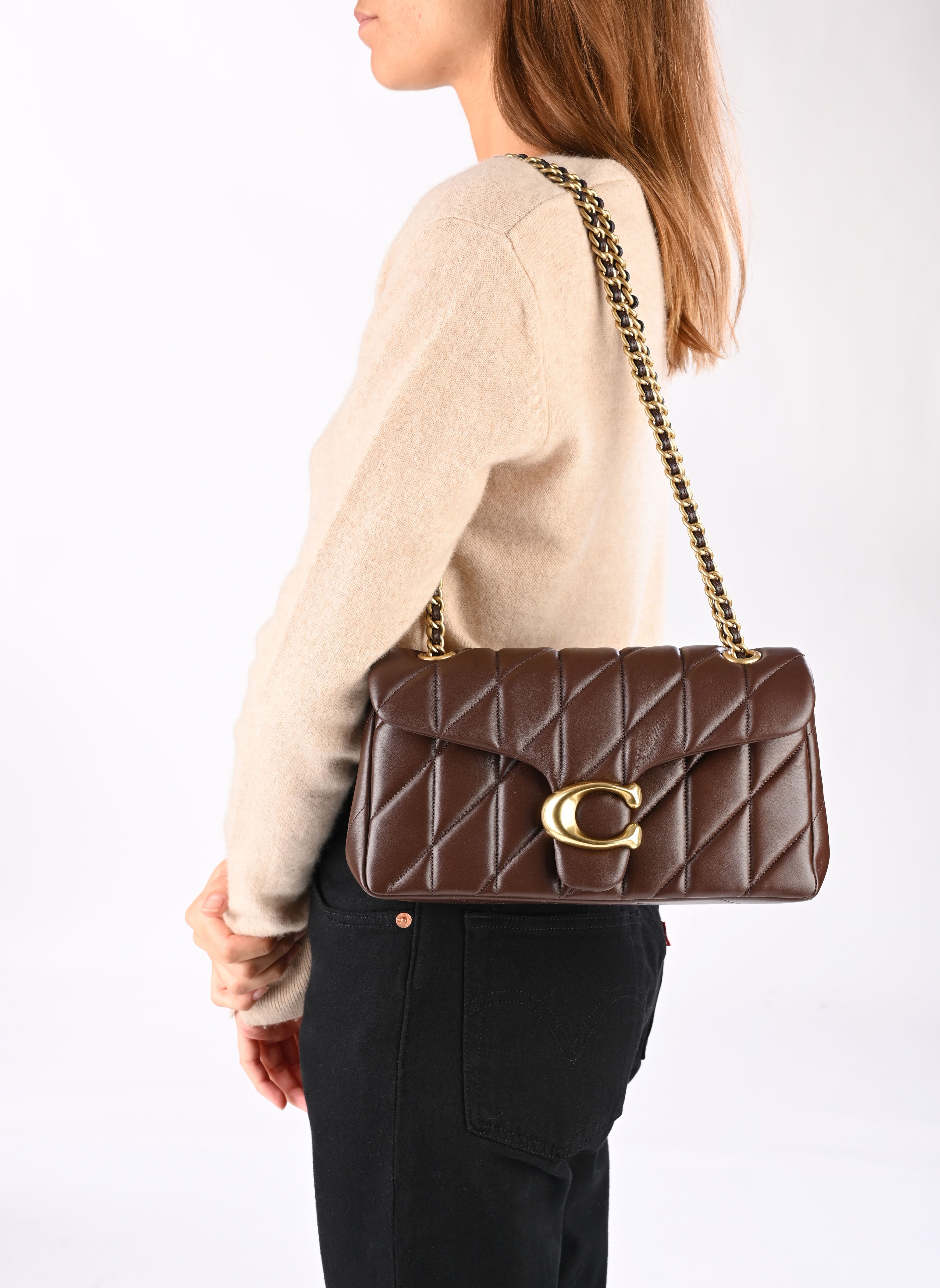 Schoudertassen Tabby Shoulder Bag 26 With Chain dames bruin Coach Schoudertassen Tabby Shoulder Bag 26 With Chain dames bruin B4/MAPLE