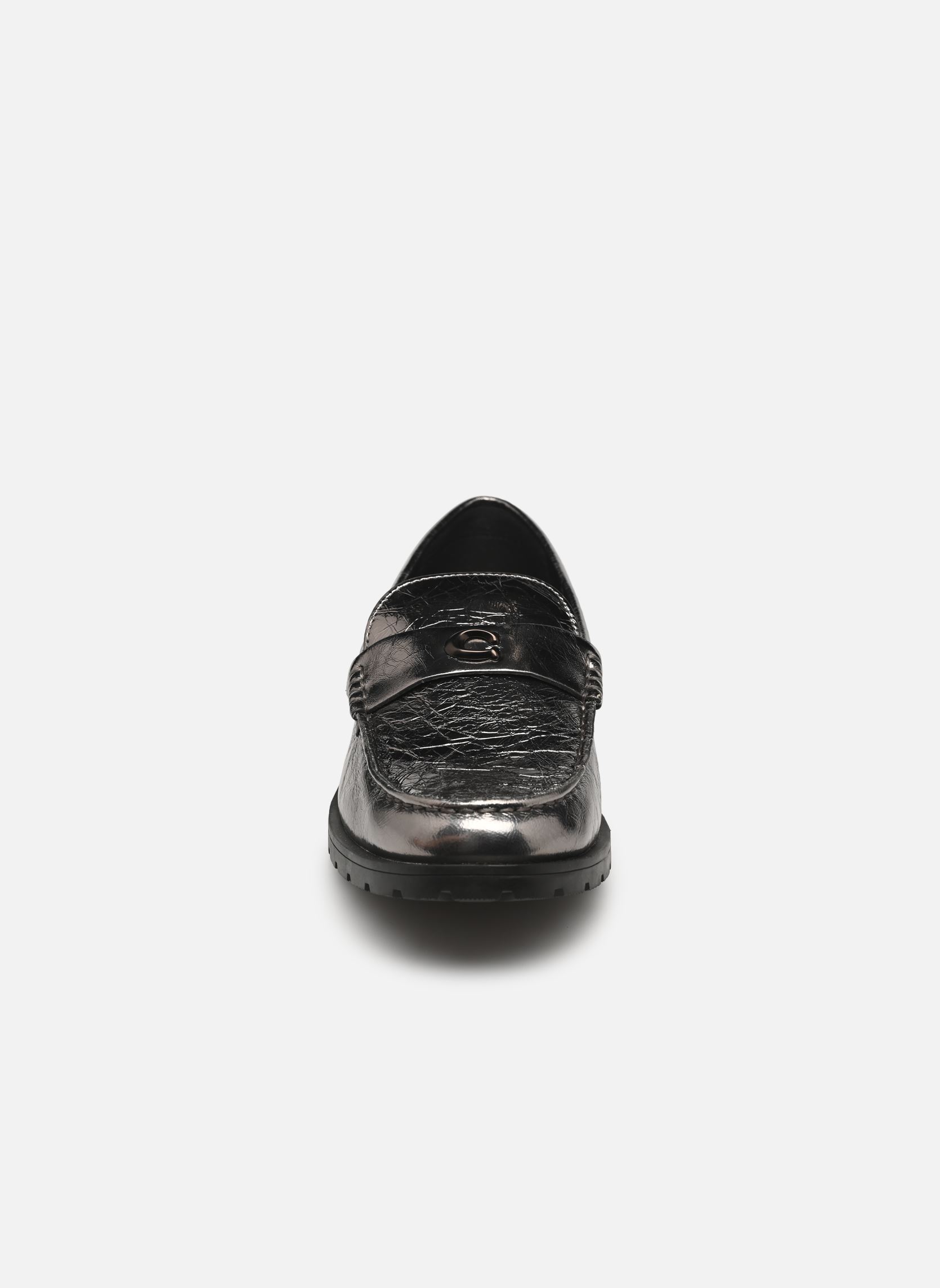Mocassins Jocelyn crinkle metallic loafer femme argent Coach Mocassins Jocelyn crinkle metallic loafer femme argent ANTHRACITE