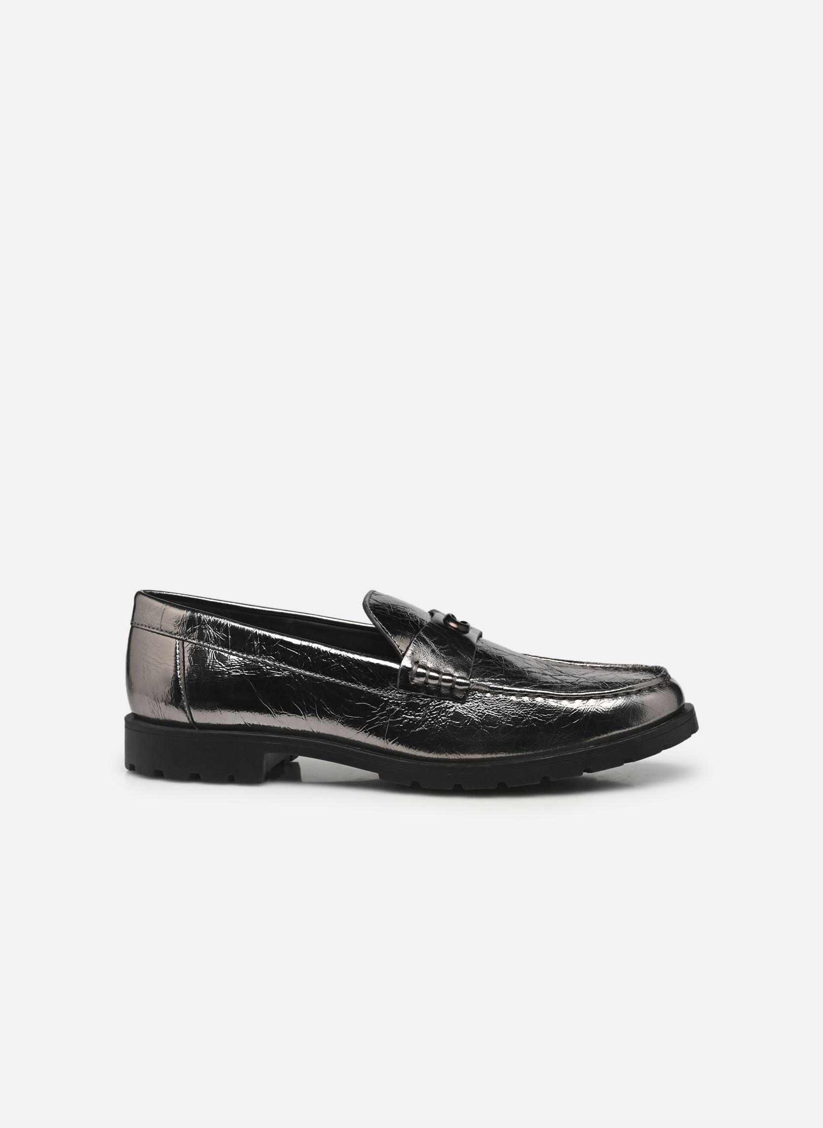 Mocassins Jocelyn crinkle metallic loafer femme argent Coach Mocassins Jocelyn crinkle metallic loafer femme argent ANTHRACITE