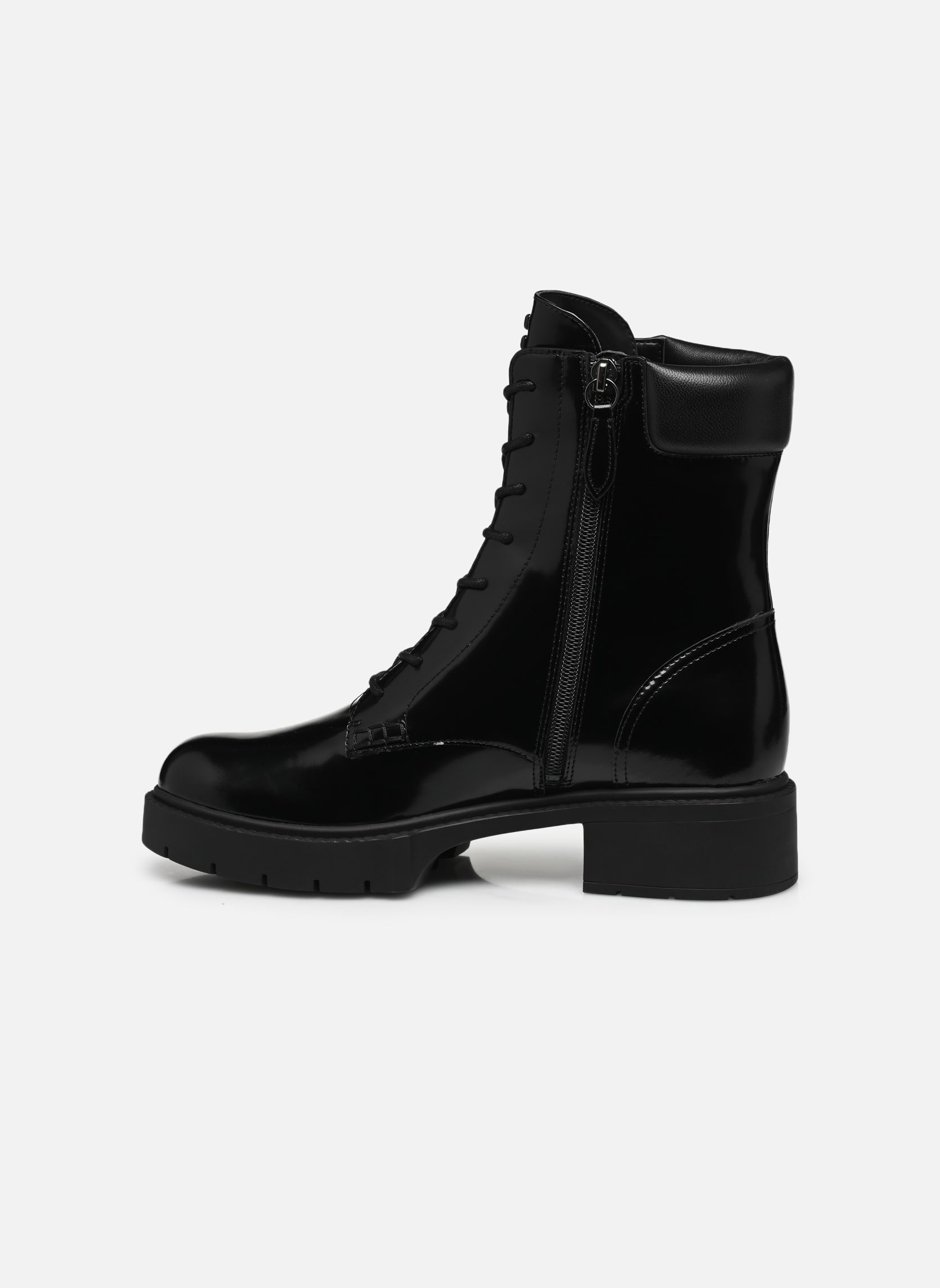 Bottines à lacets Leighton leather bootie femme noir Coach Bottines à lacets Leighton leather bootie femme noir BLACK