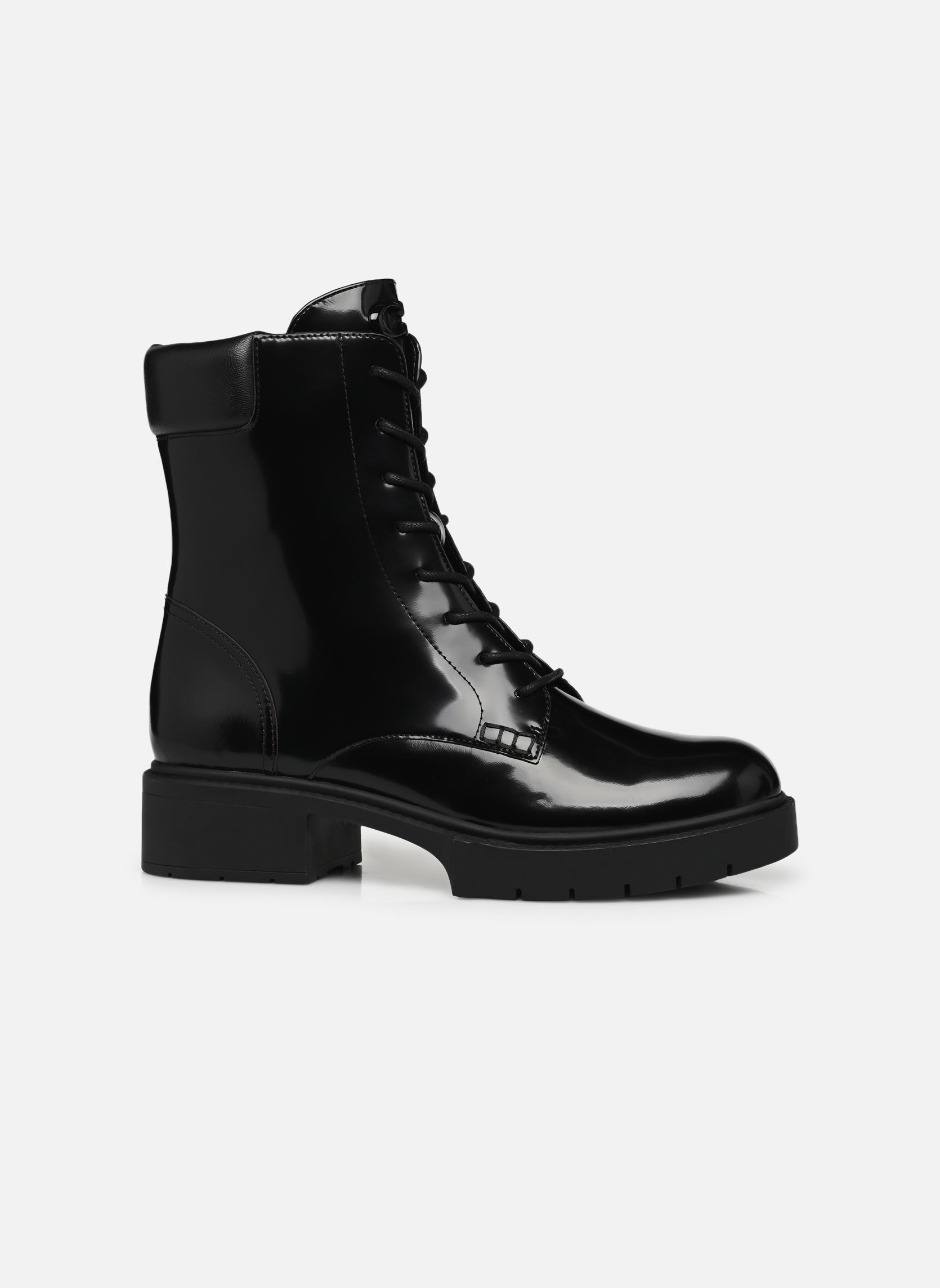 Bottines à lacets Leighton leather bootie femme noir Coach Bottines à lacets Leighton leather bootie femme noir BLACK