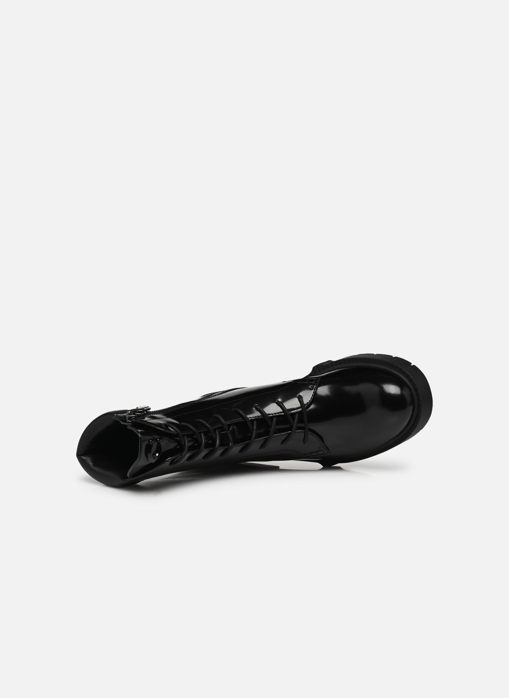 Bottines à lacets Leighton leather bootie femme noir Coach Bottines à lacets Leighton leather bootie femme noir BLACK