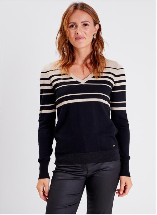 Bréal Pulls MITUSTRIPE femme noir
