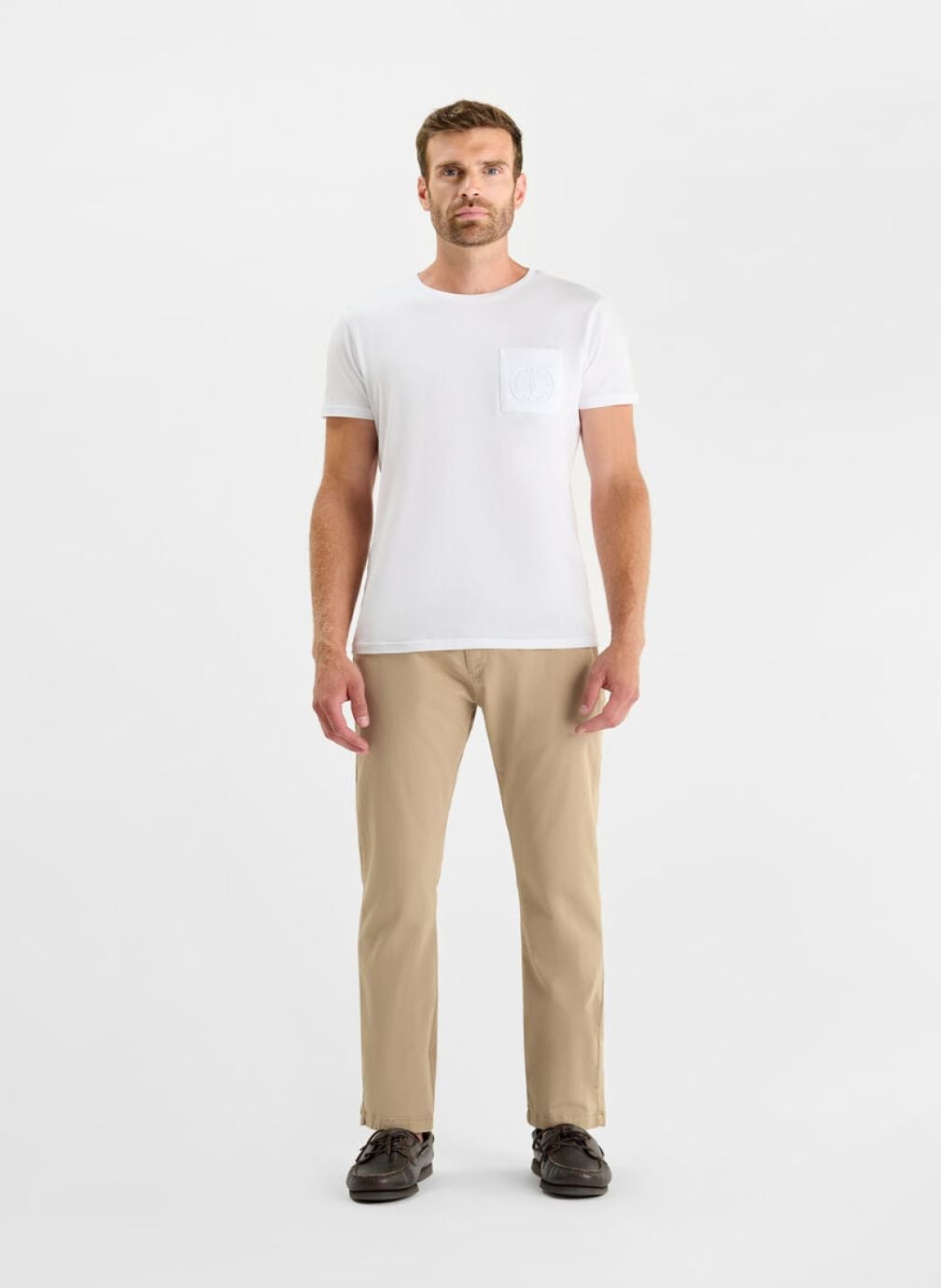 Pantalons droits Pantalon chino CESAR White homme beige Le temps des cerises Pantalons droits Pantalon chino CESAR White homme beige Beige