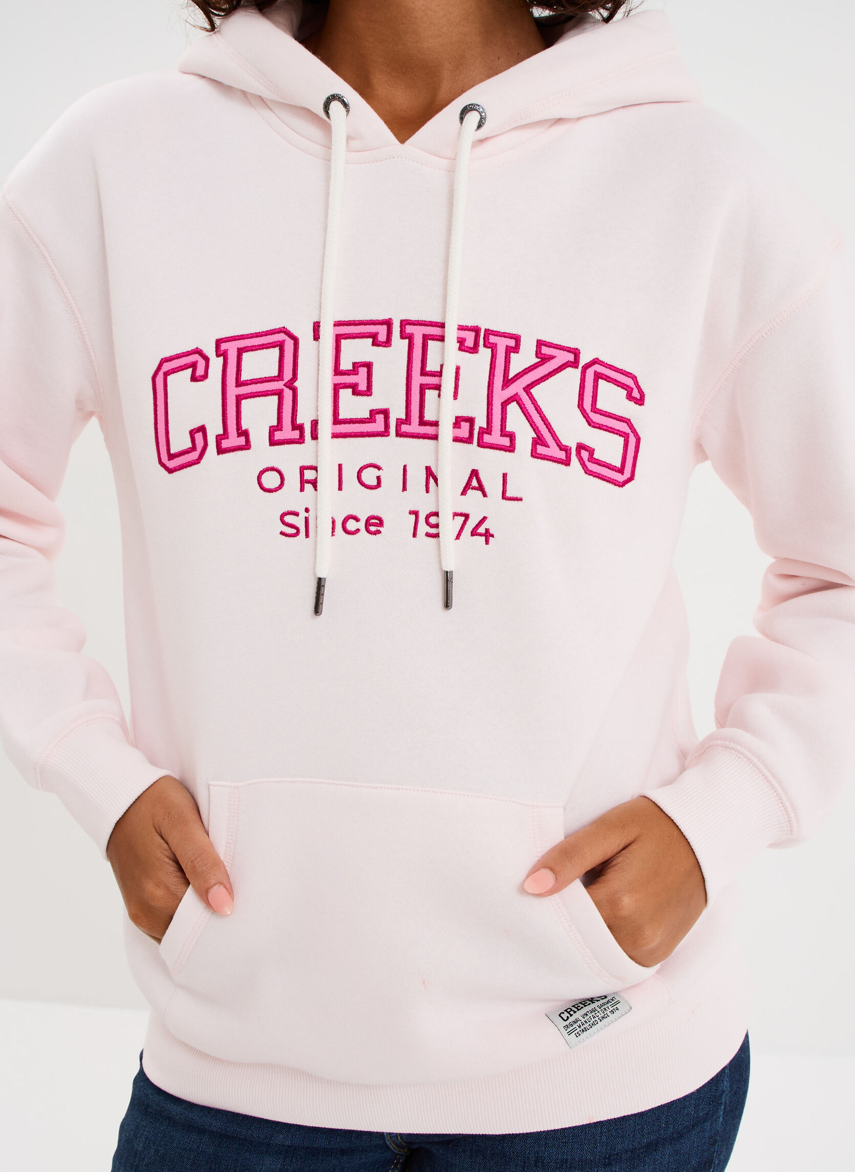 Sweats à capuche CRE3_SBABE femme rose CREEKS Sweats à capuche CRE3_SBABE femme rose Rose clair