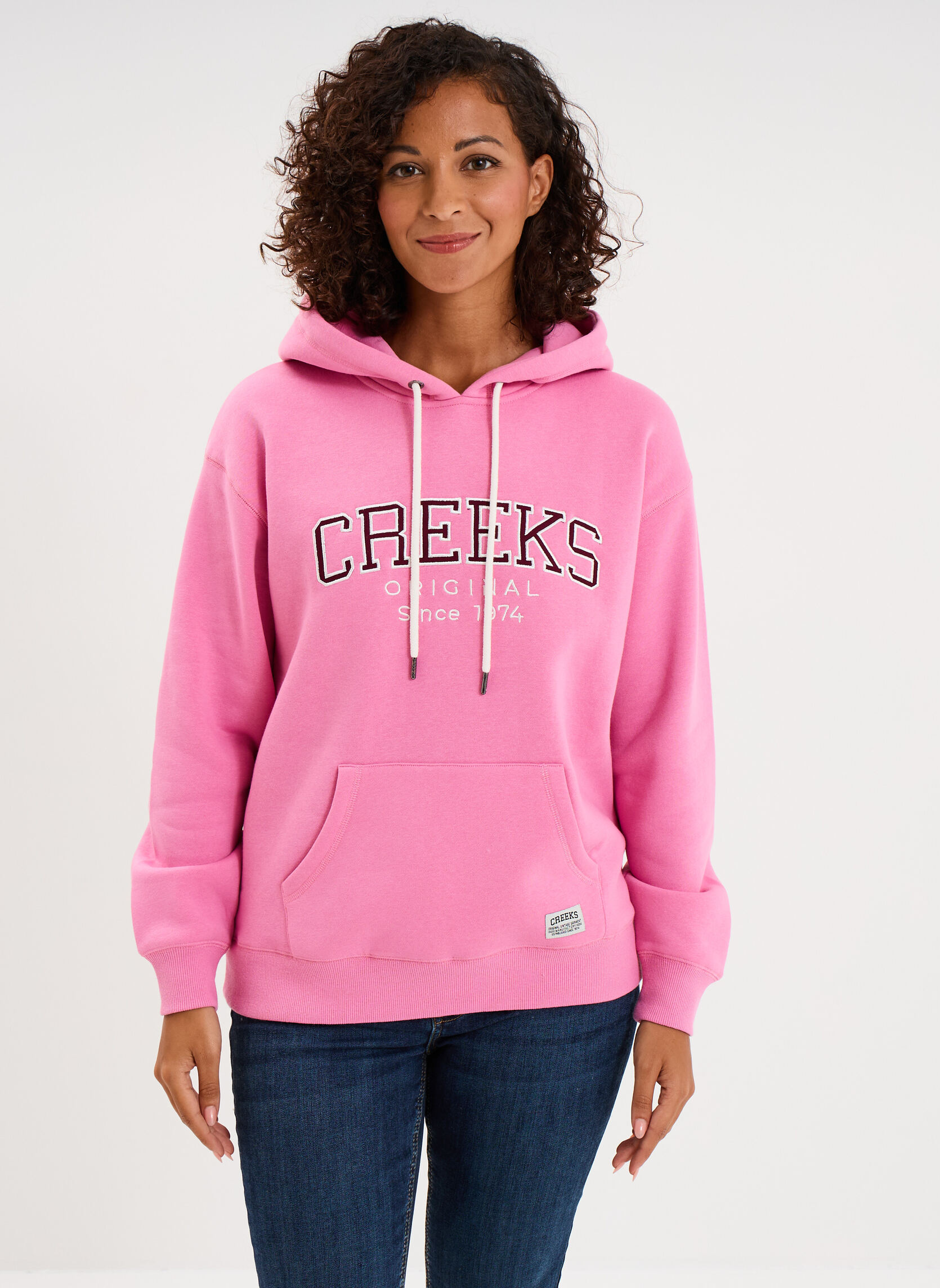 Sweats à capuche CRE3_SBABE femme rose CREEKS Sweats à capuche CRE3_SBABE femme rose Rose chiné