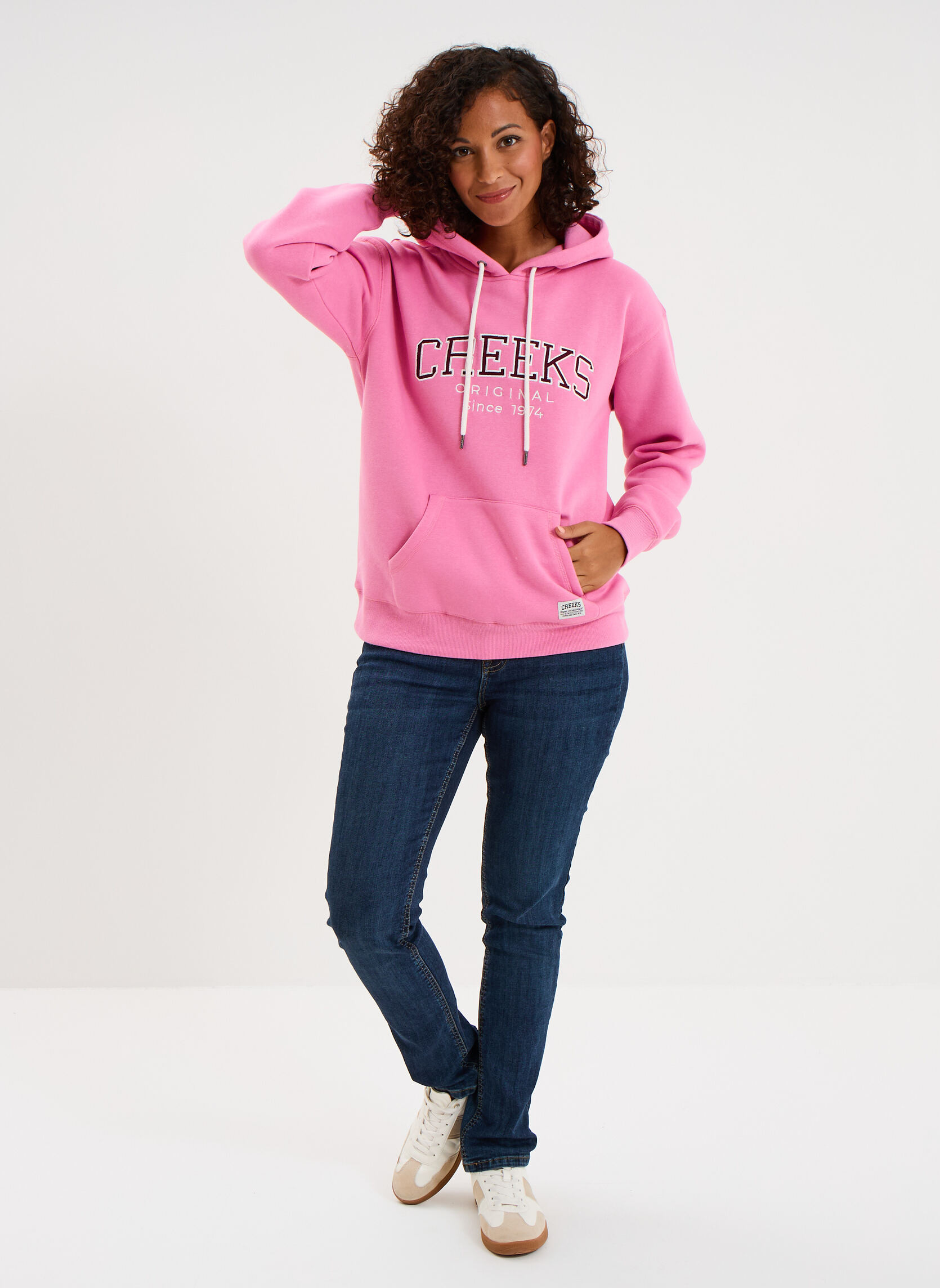 Sweats à capuche CRE3_SBABE femme rose CREEKS Sweats à capuche CRE3_SBABE femme rose Rose chiné