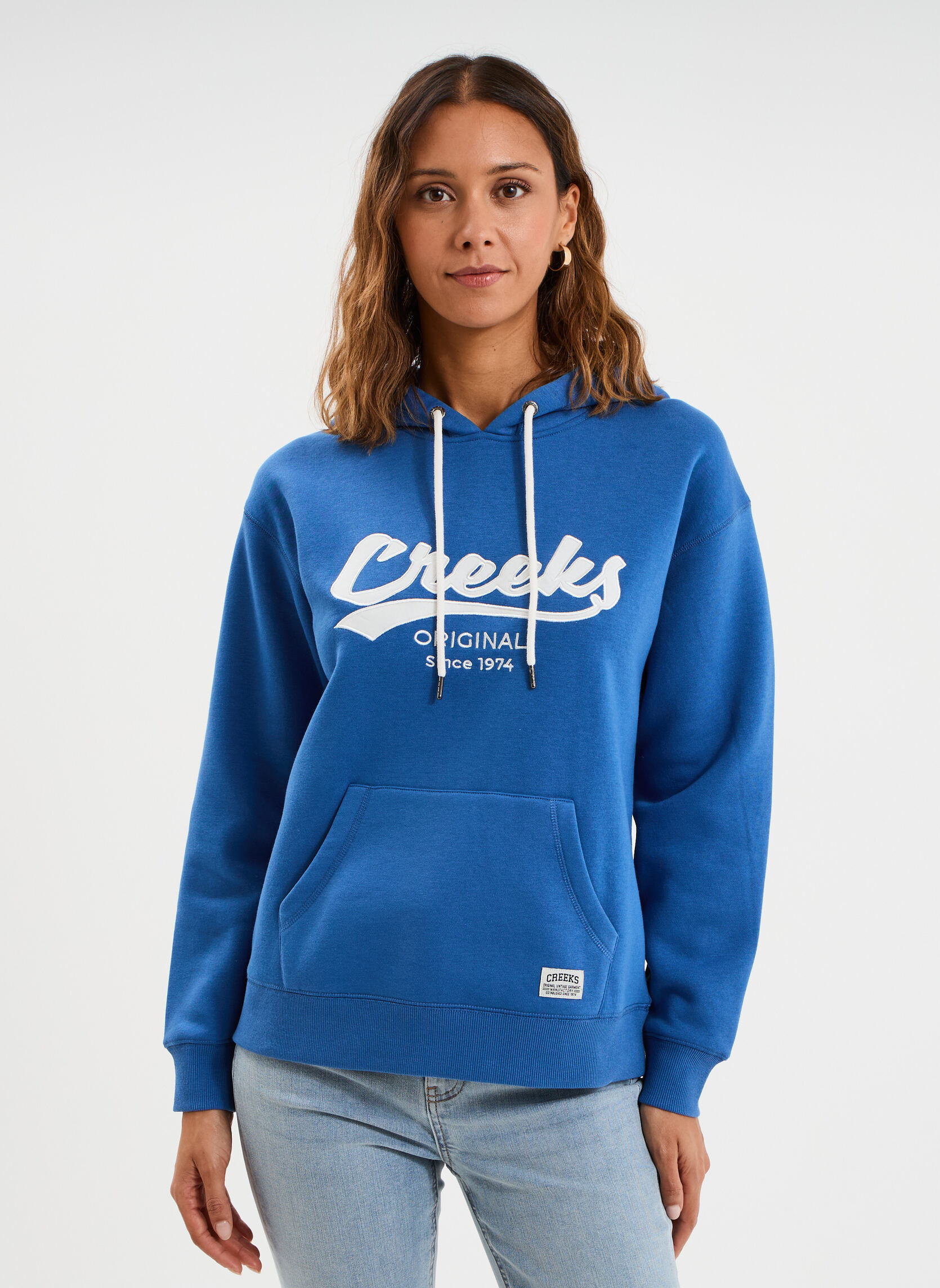 Sweats à capuche CRE3_SBABE femme bleu CREEKS Sweats à capuche CRE3_SBABE femme bleu Bleu fluo