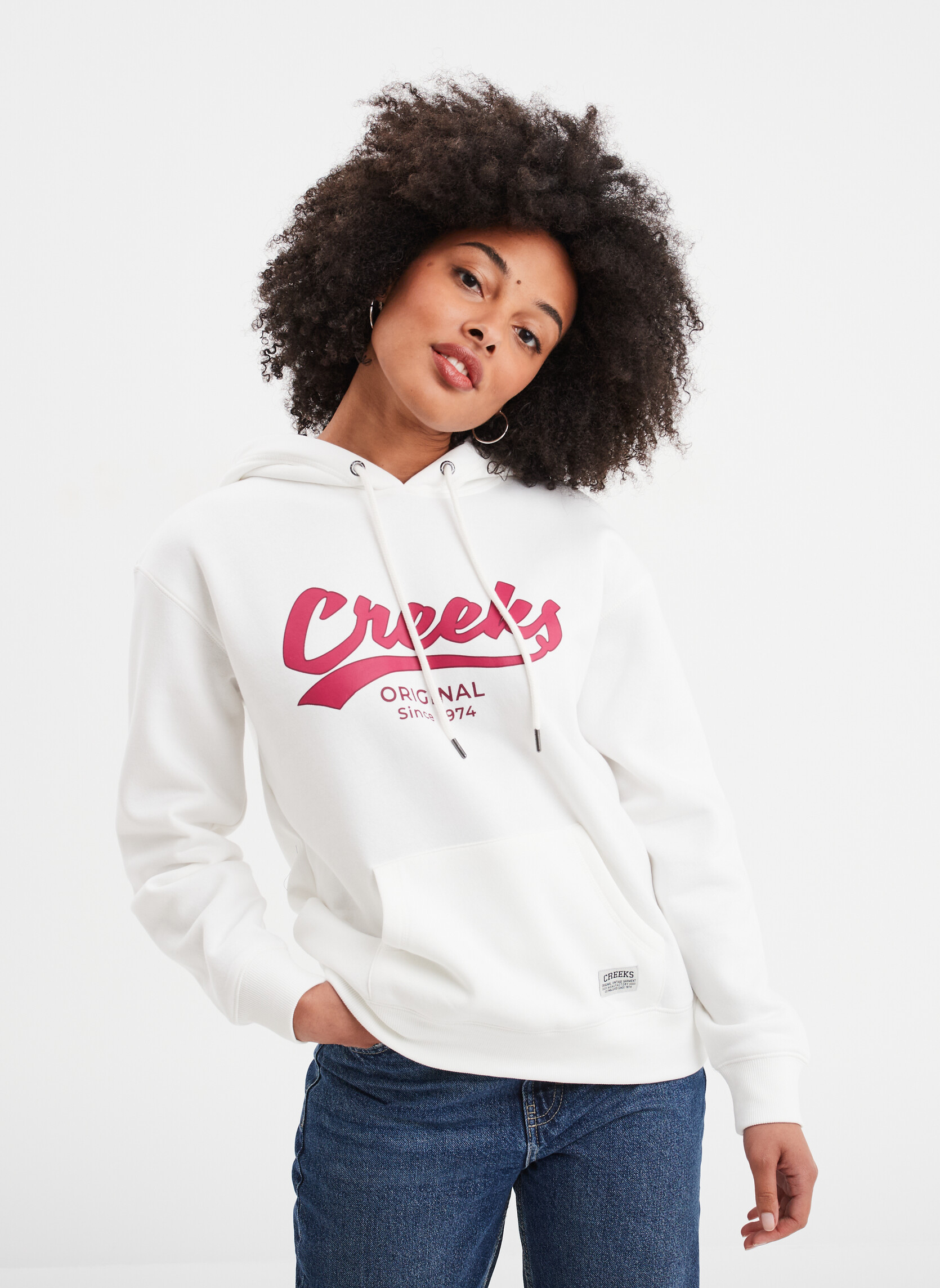 Sweats à capuche CRE3_SBABE femme blanc CREEKS Sweats à capuche CRE3_SBABE femme blanc Blanc