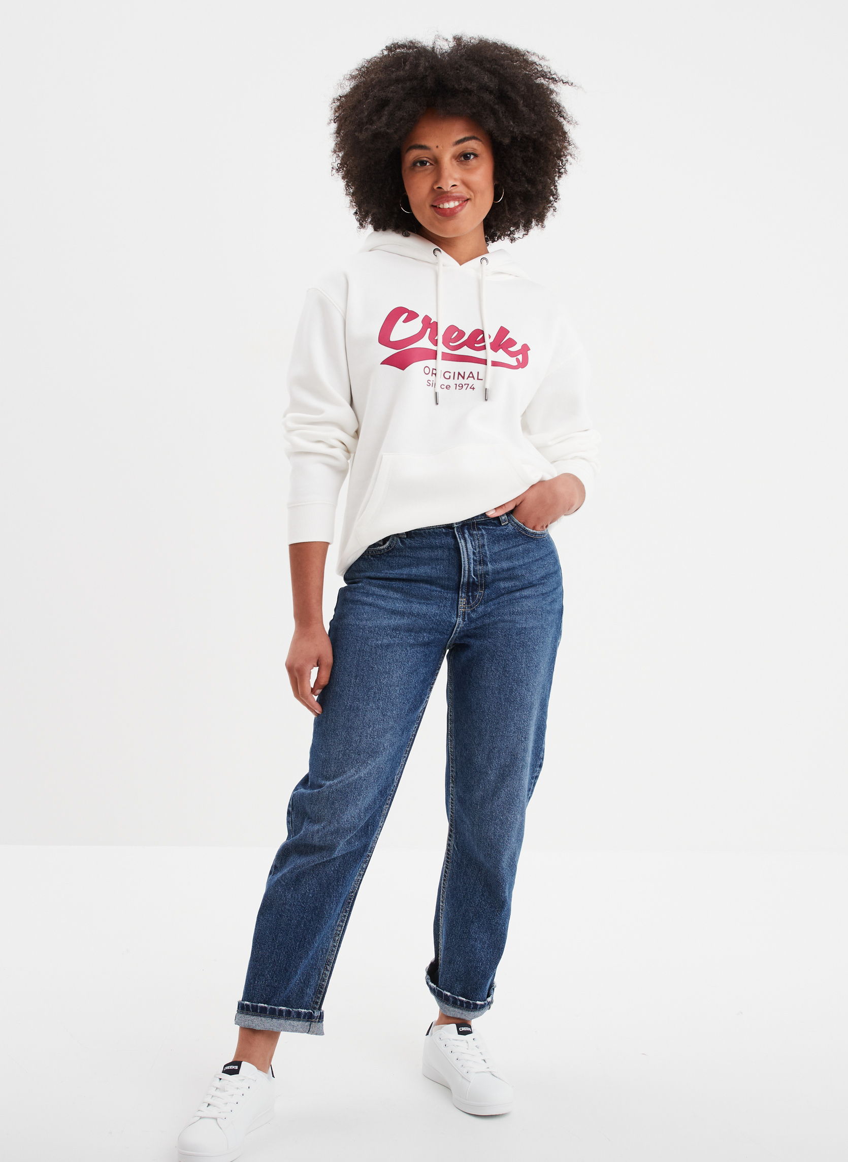 Sweats à capuche CRE3_SBABE femme blanc CREEKS Sweats à capuche CRE3_SBABE femme blanc Blanc