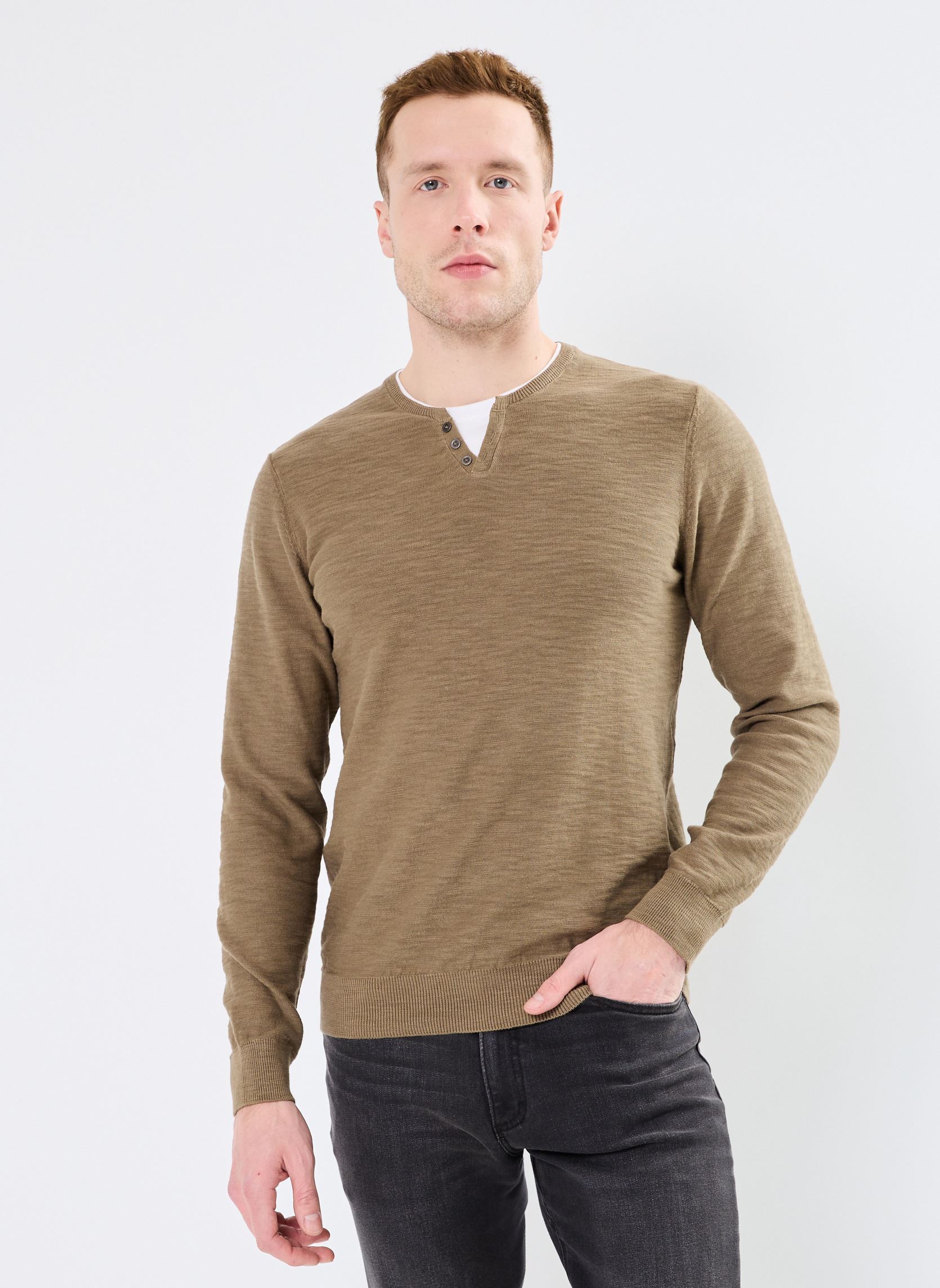 Langarm-T-Shirts MON-TUNISIEN herren grün MADE BY Langarm-T-Shirts MON-TUNISIEN herren grün DUSKY GREEN