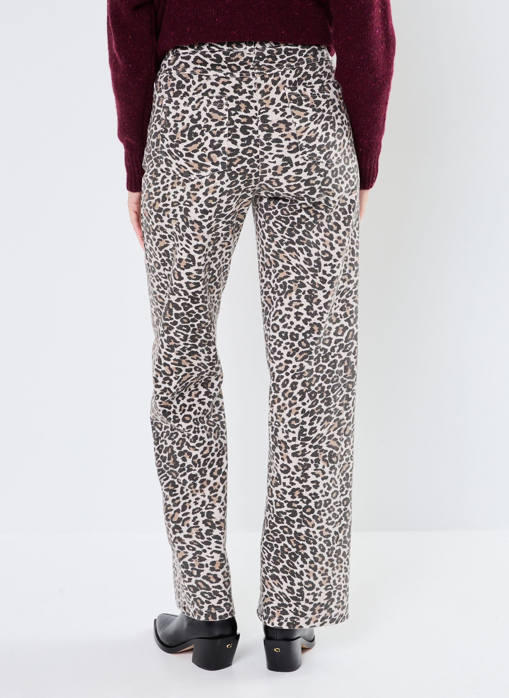 Pantalons droit IXJILLA PA femme multicolore Ichi Pantalons droit IXJILLA PA femme multicolore CORNSTALK LEO PRINT