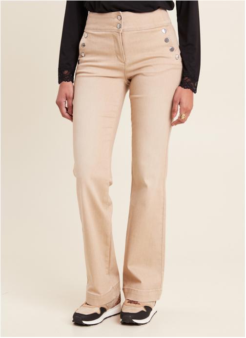 Bréal Jeans droit PEVOILIERB femme beige