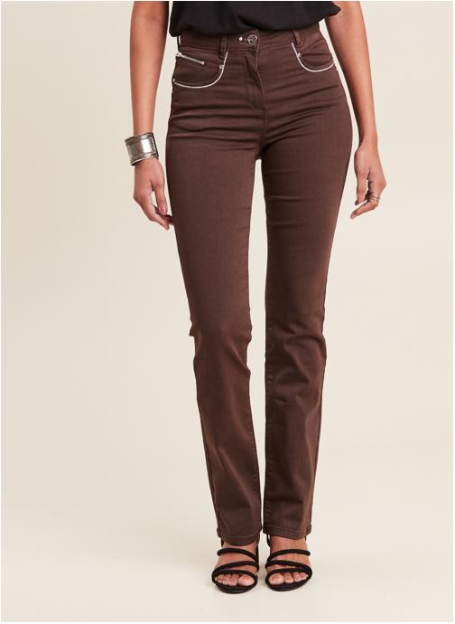 Bréal Pantalons droit PEJAZDROIT femme marron