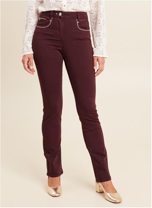 Bréal Pantalons droit PEJAZDROIT femme bordeaux