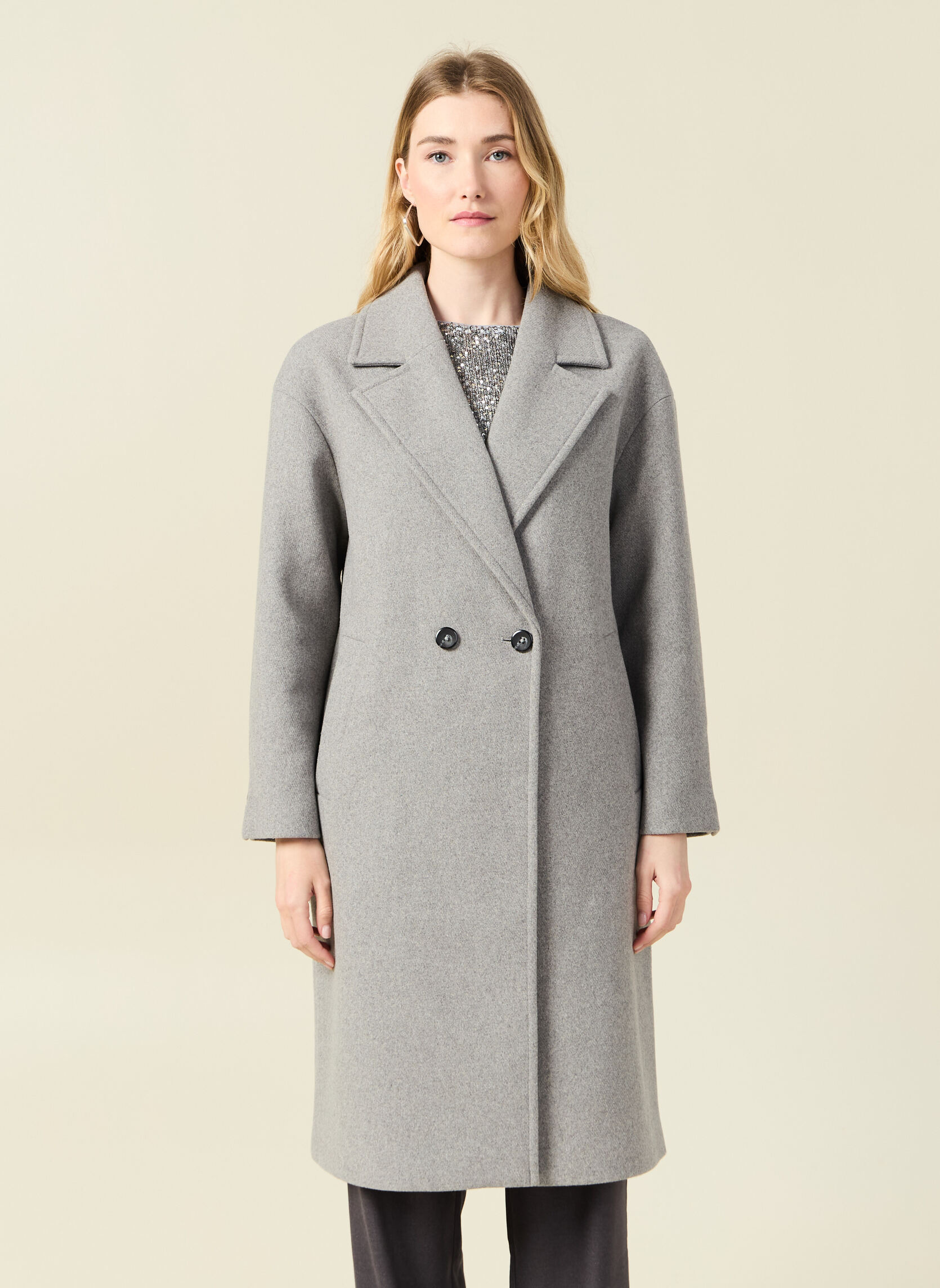 Manteaux classiques TRENDYCOATF femme gris Bonobo Manteaux classiques TRENDYCOATF femme gris Gris