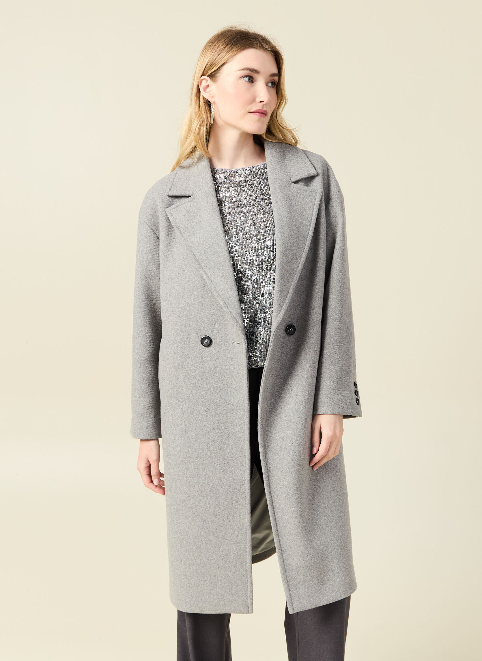 Manteaux classiques TRENDYCOATF femme gris Bonobo Manteaux classiques TRENDYCOATF femme gris Gris