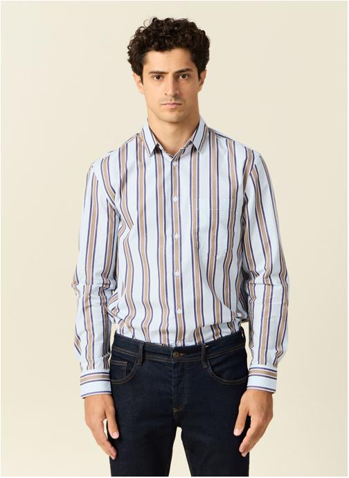 Bonobo Chemises Chemises manches longues - FLAWSHIRT1H homme bleu