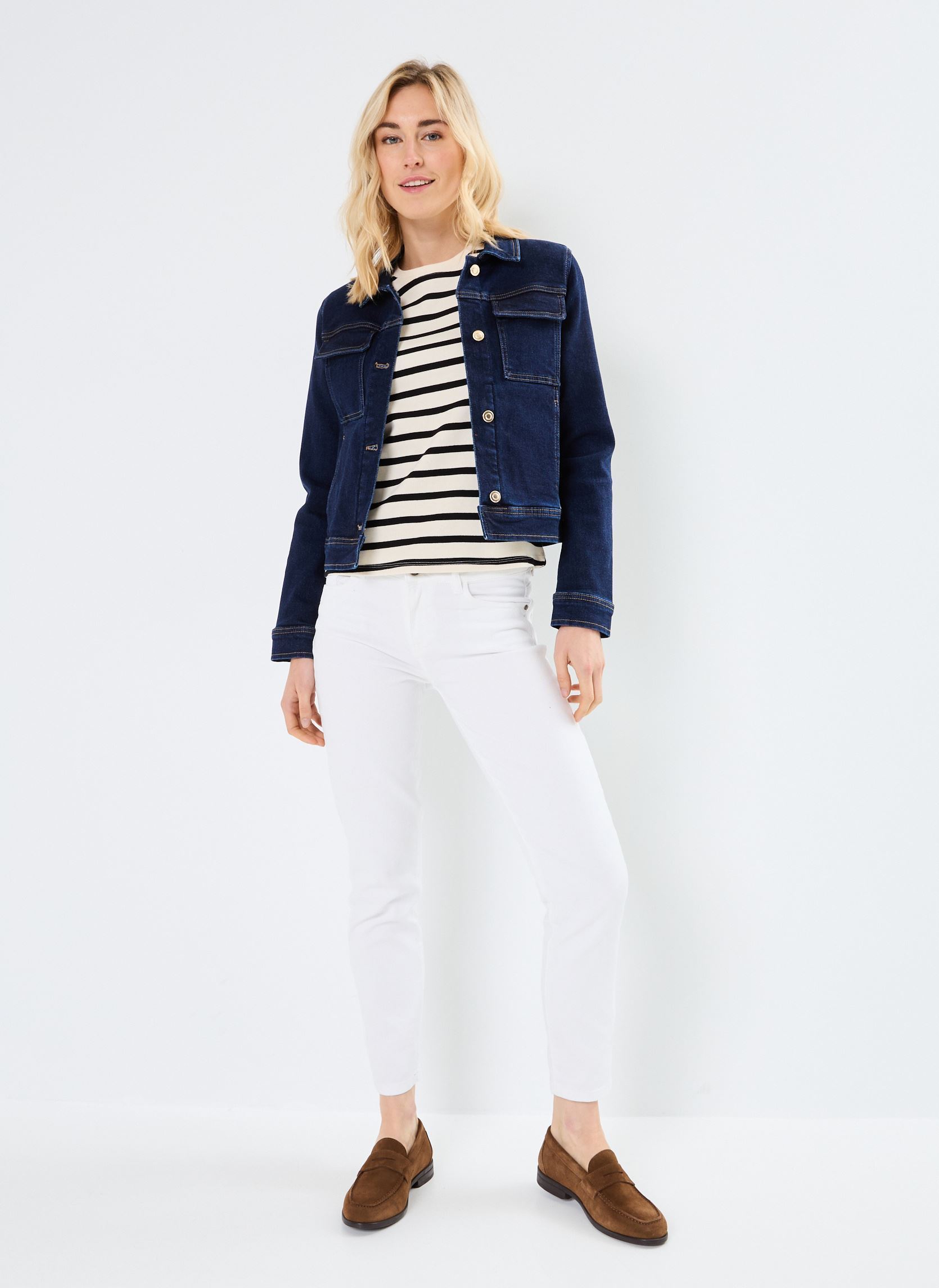 Vestes en jean VESTE-DENIM femme bleu Georgia Rose Vestes en jean VESTE-DENIM femme bleu DENIM BRUT