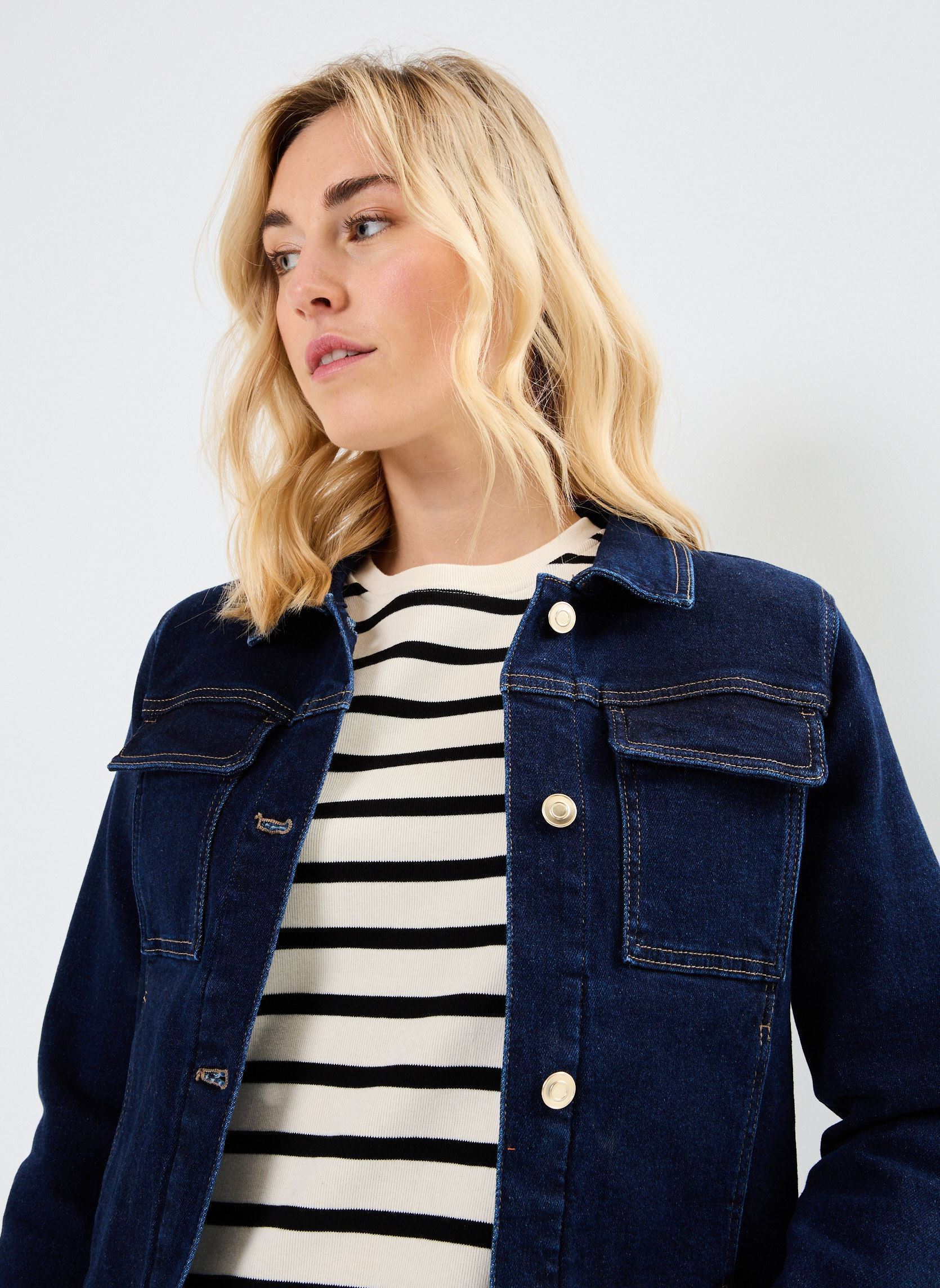 Vestes en jean VESTE-DENIM femme bleu Georgia Rose Vestes en jean VESTE-DENIM femme bleu DENIM BRUT