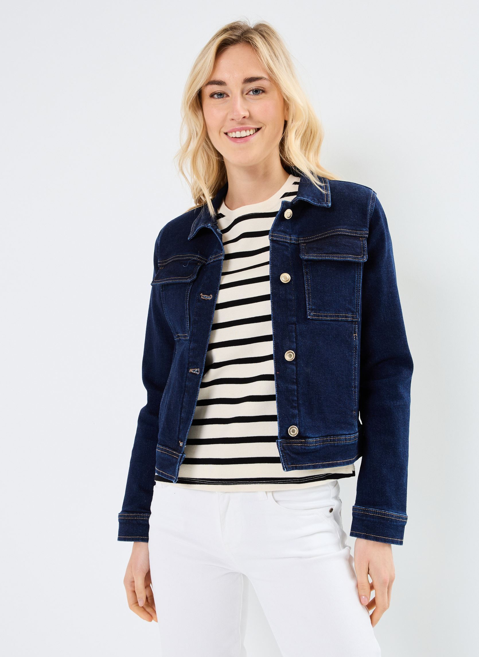 Vestes en jean VESTE-DENIM femme bleu Georgia Rose Vestes en jean VESTE-DENIM femme bleu DENIM BRUT