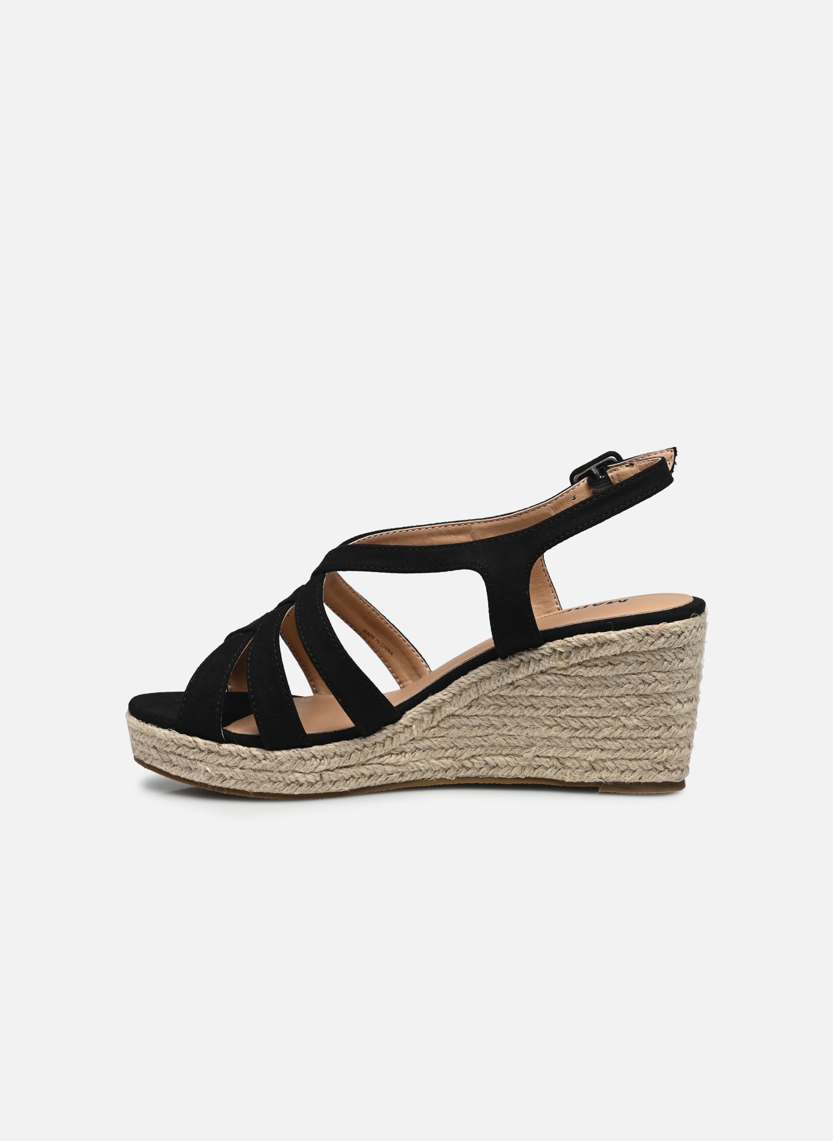 Espadrilles compensées et plateformes Sandales SKAFI femme noir MADE BY Espadrilles compensées et plateformes Sandales SKAFI femme noir Noir