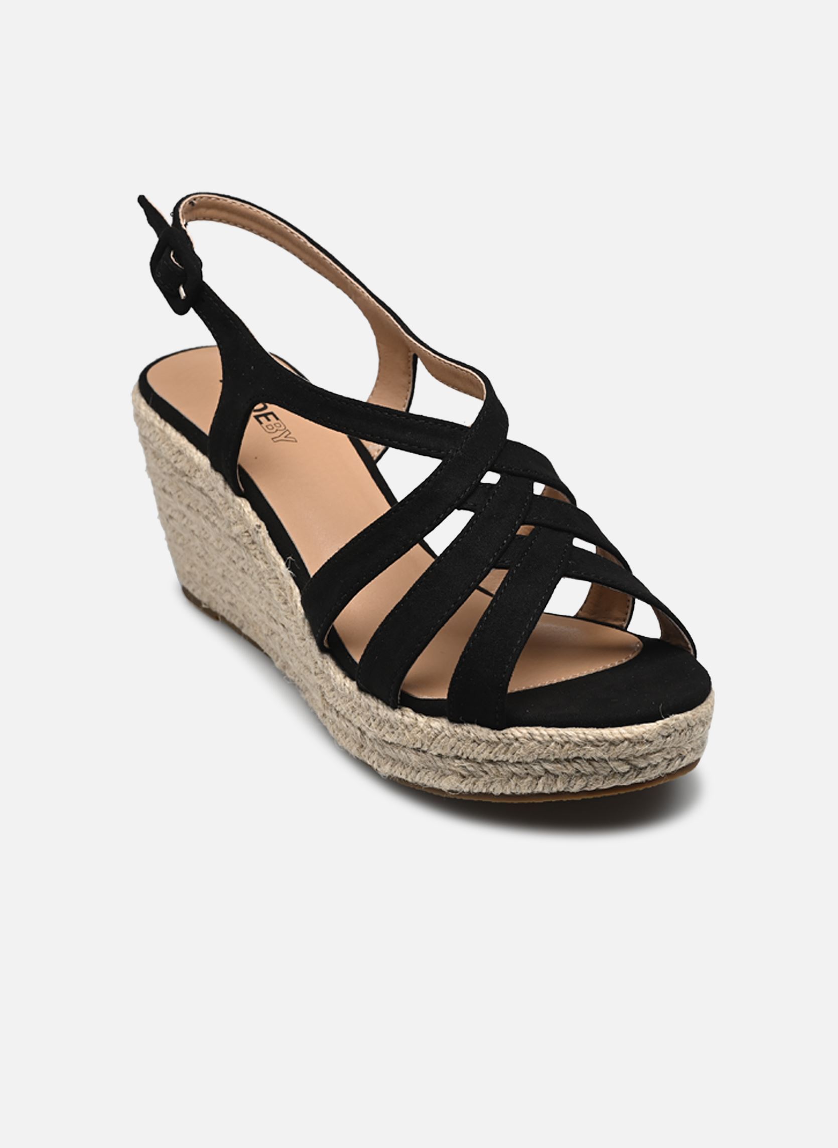 Espadrilles compensées et plateformes Sandales SKAFI femme noir MADE BY Espadrilles compensées et plateformes Sandales SKAFI femme noir Noir