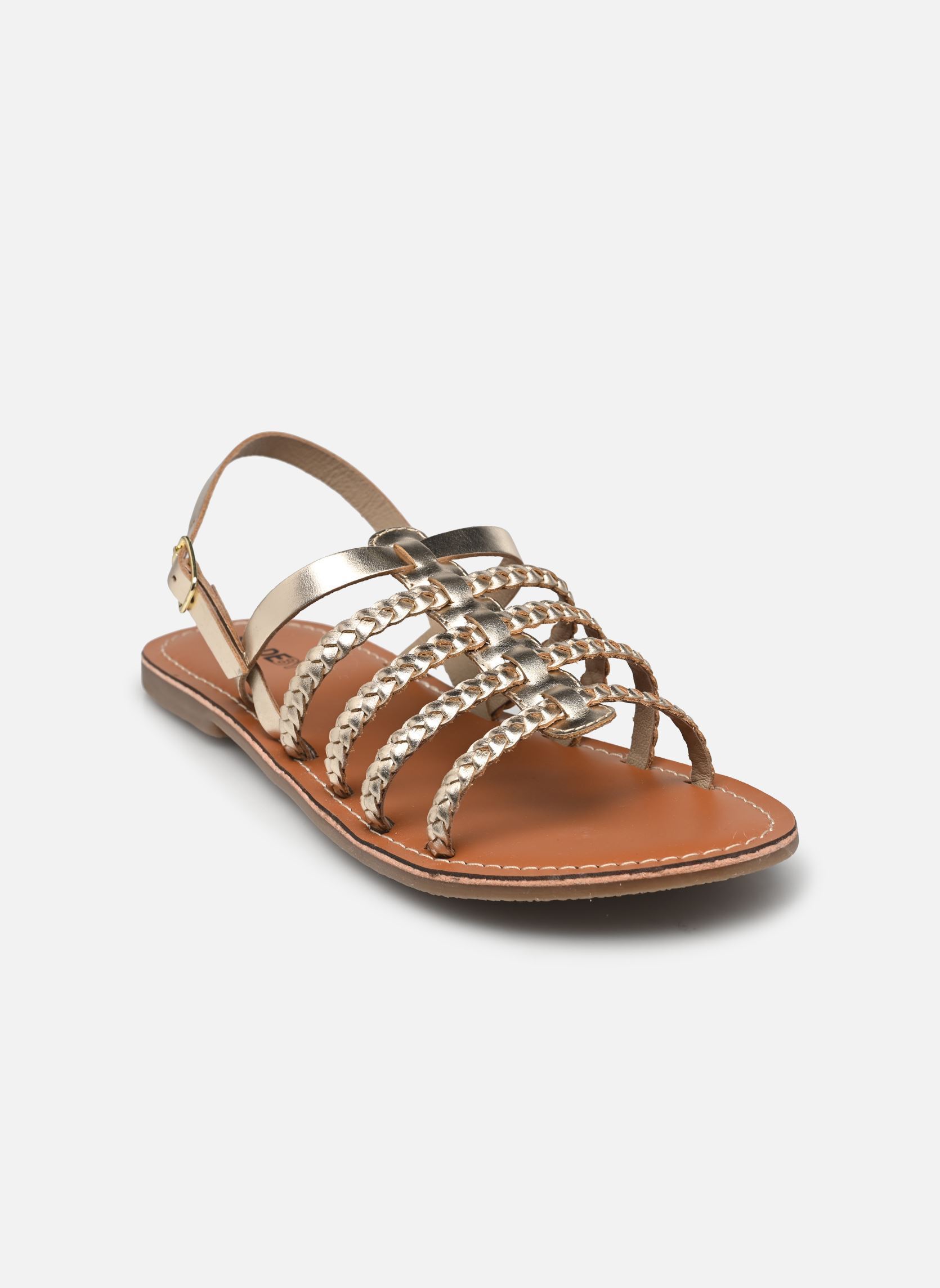 Sandali piatti Sandales CHOUTRESSE leather donna oro e bronzo MADE BY Sandali piatti Sandales CHOUTRESSE leather donna oro e bronzo Doré