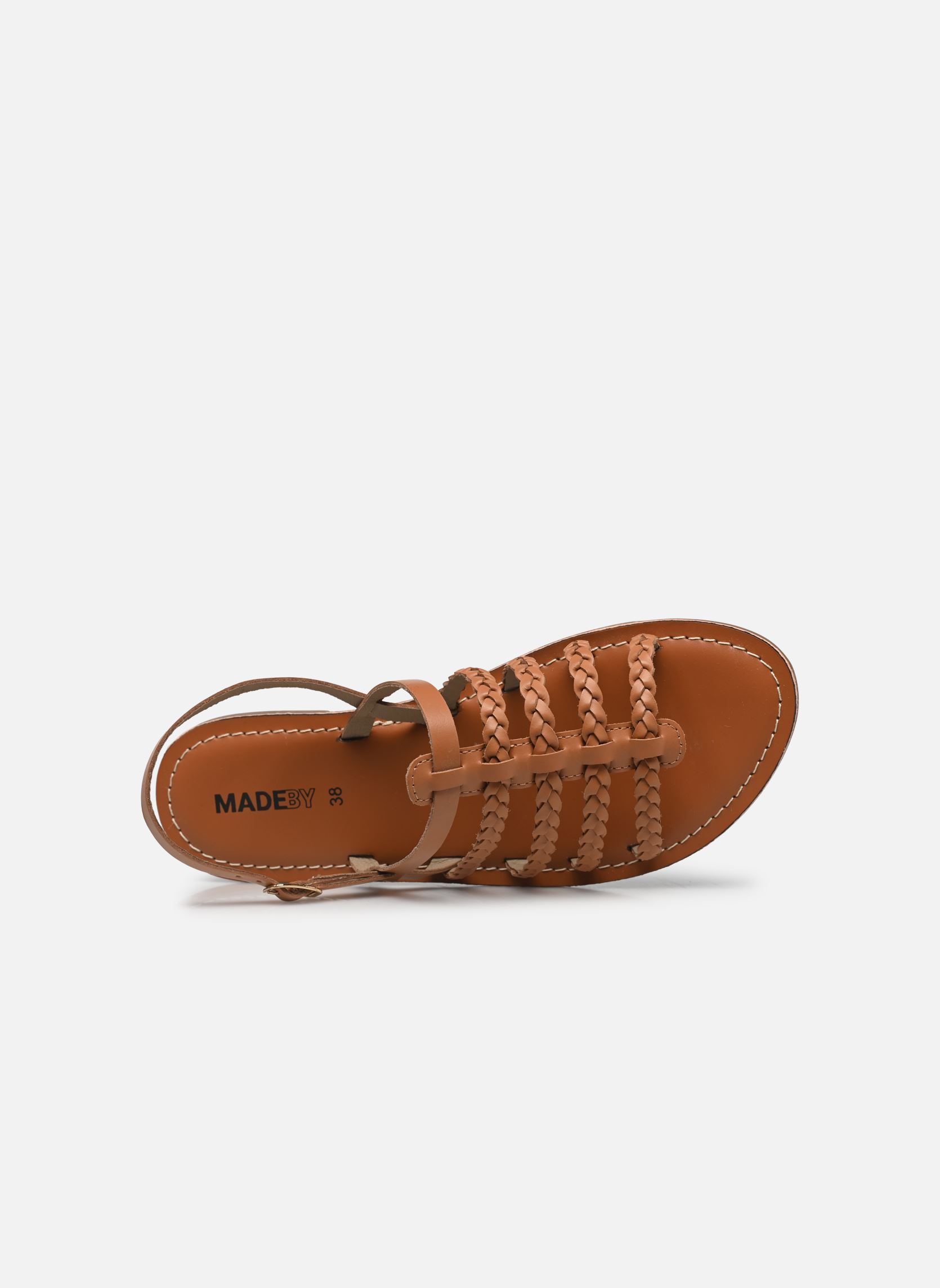 Flache Sandalen Sandales CHOUTRESSE leather damen braun MADE BY Flache Sandalen Sandales CHOUTRESSE leather damen braun Cognac