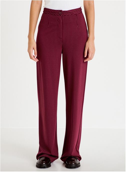 Cache Cache Pantalons droit CITYWIDERAY femme rouge