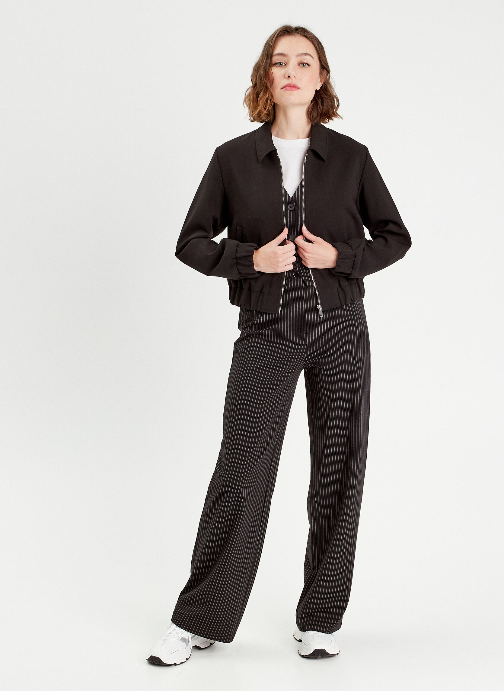 Pantalons droit CITYWIDERAY femme noir Cache Cache Pantalons droit CITYWIDERAY femme noir Noir