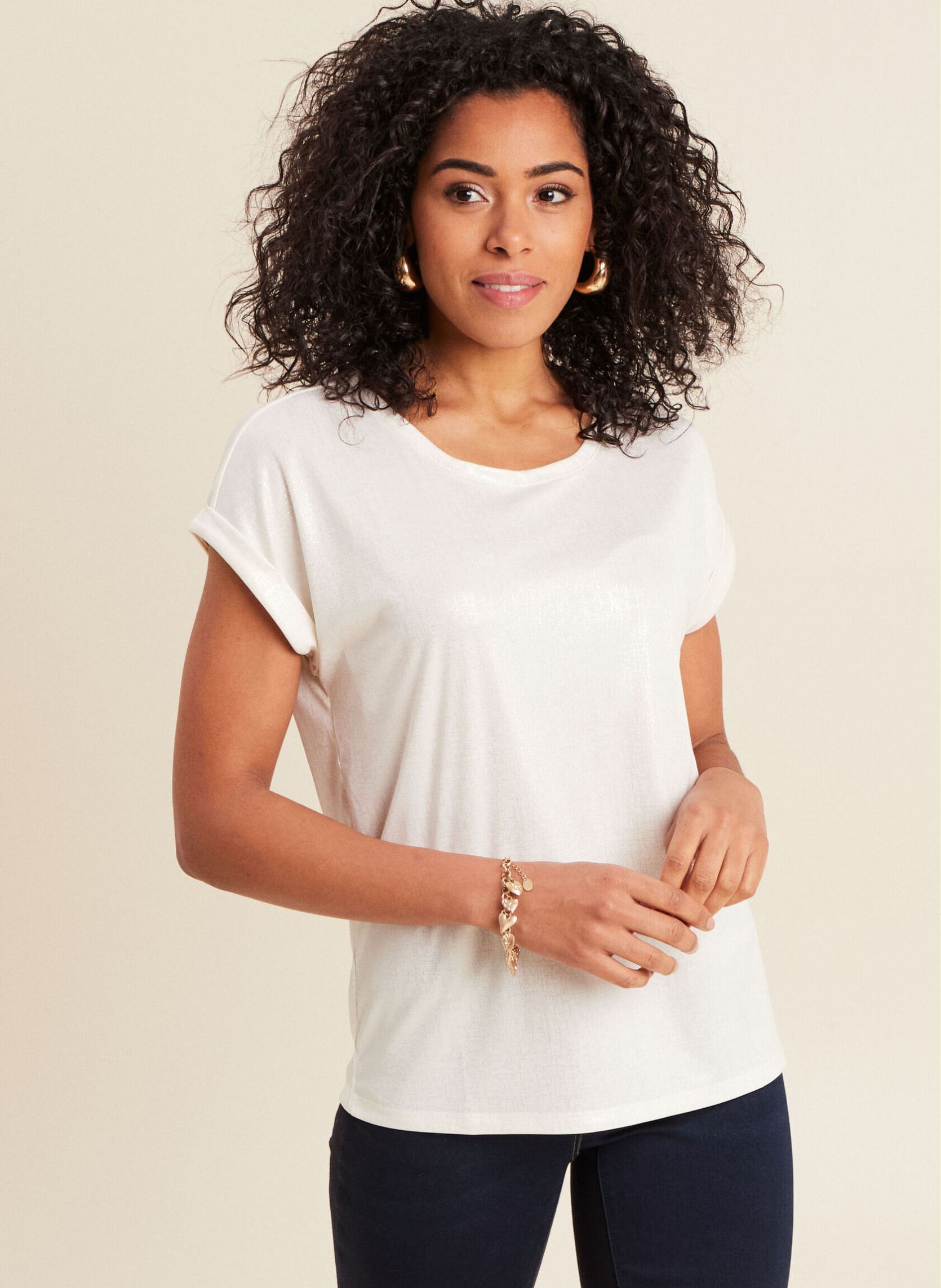 Tee-shirts manches courtes TISHINYROC femme blanc Bréal Tee-shirts manches courtes TISHINYROC femme blanc COCONUT MILK