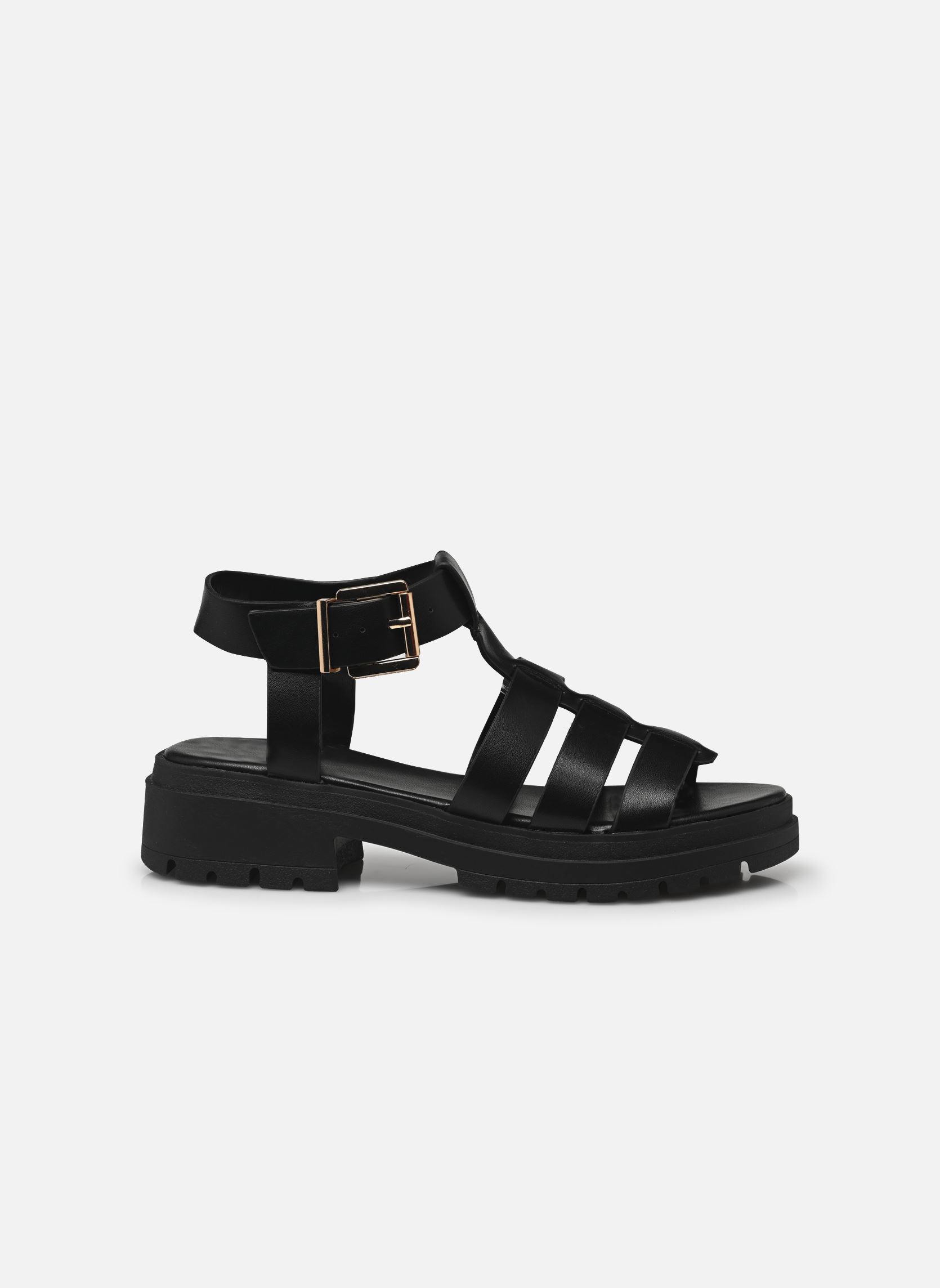 Sandali con zeppa e plateau Sandales GAINKA donna nero MADE BY Sandali con zeppa e plateau Sandales GAINKA donna nero Noir