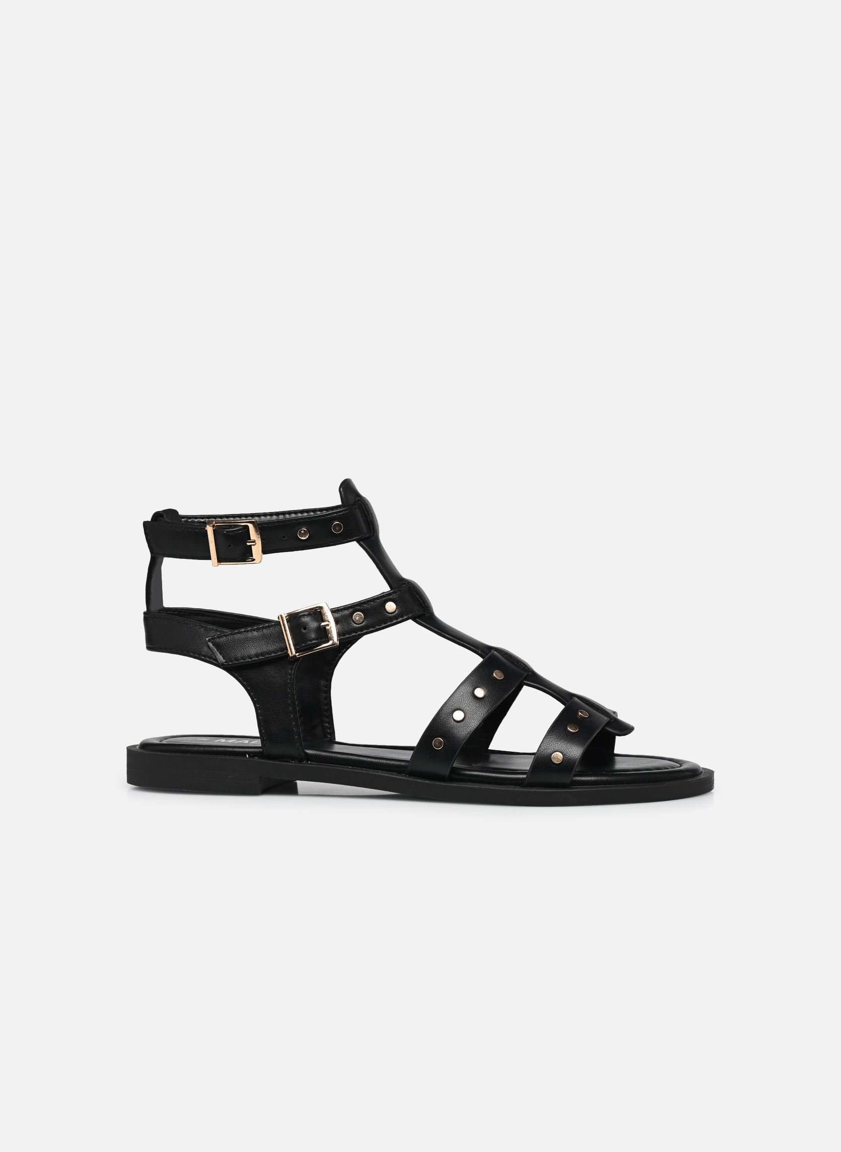 Sandales plates Sandales GAEMA femme noir MADE BY Sandales plates Sandales GAEMA femme noir Noir